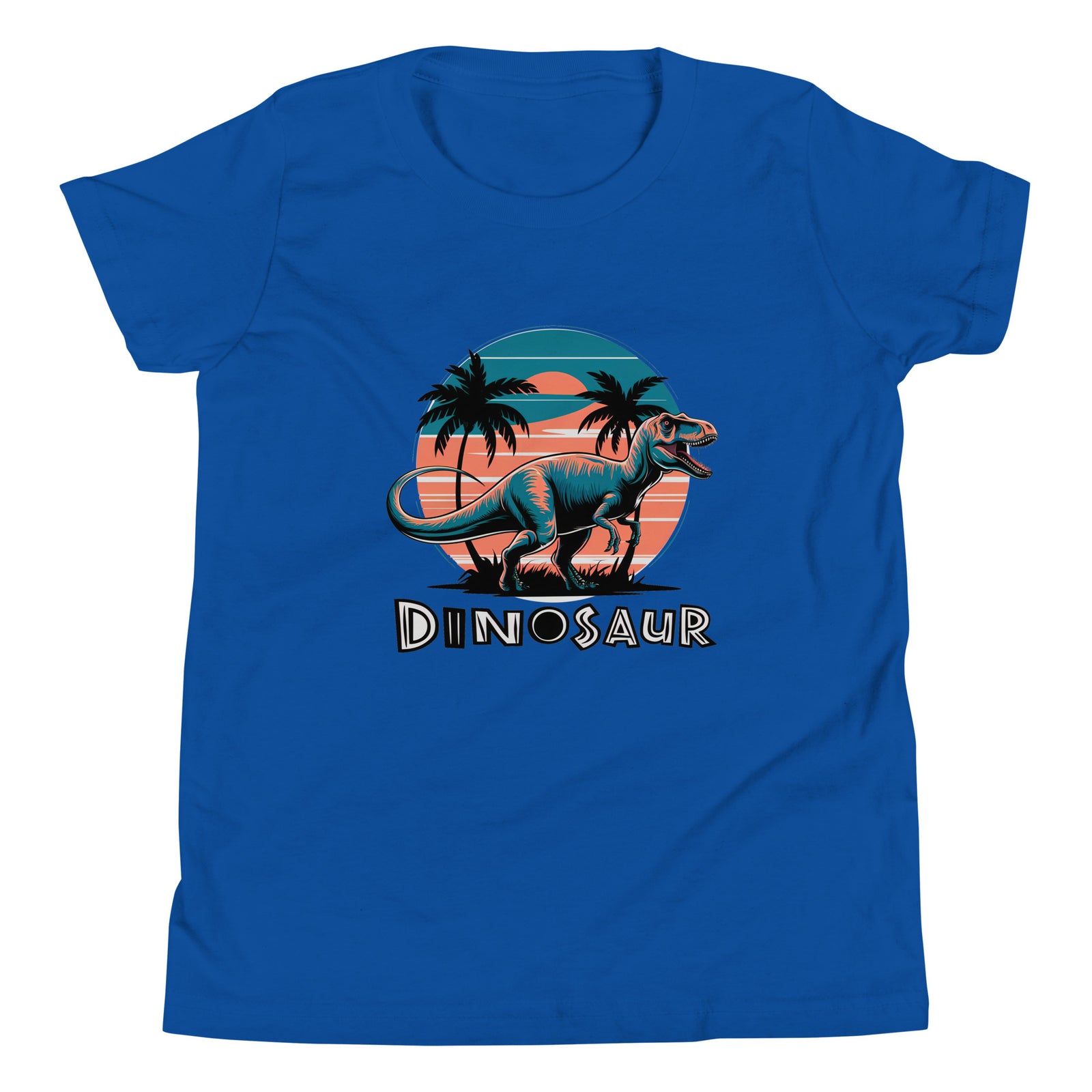 T-Rex Sunset Beach - Youth Dinosaur T-Shirt