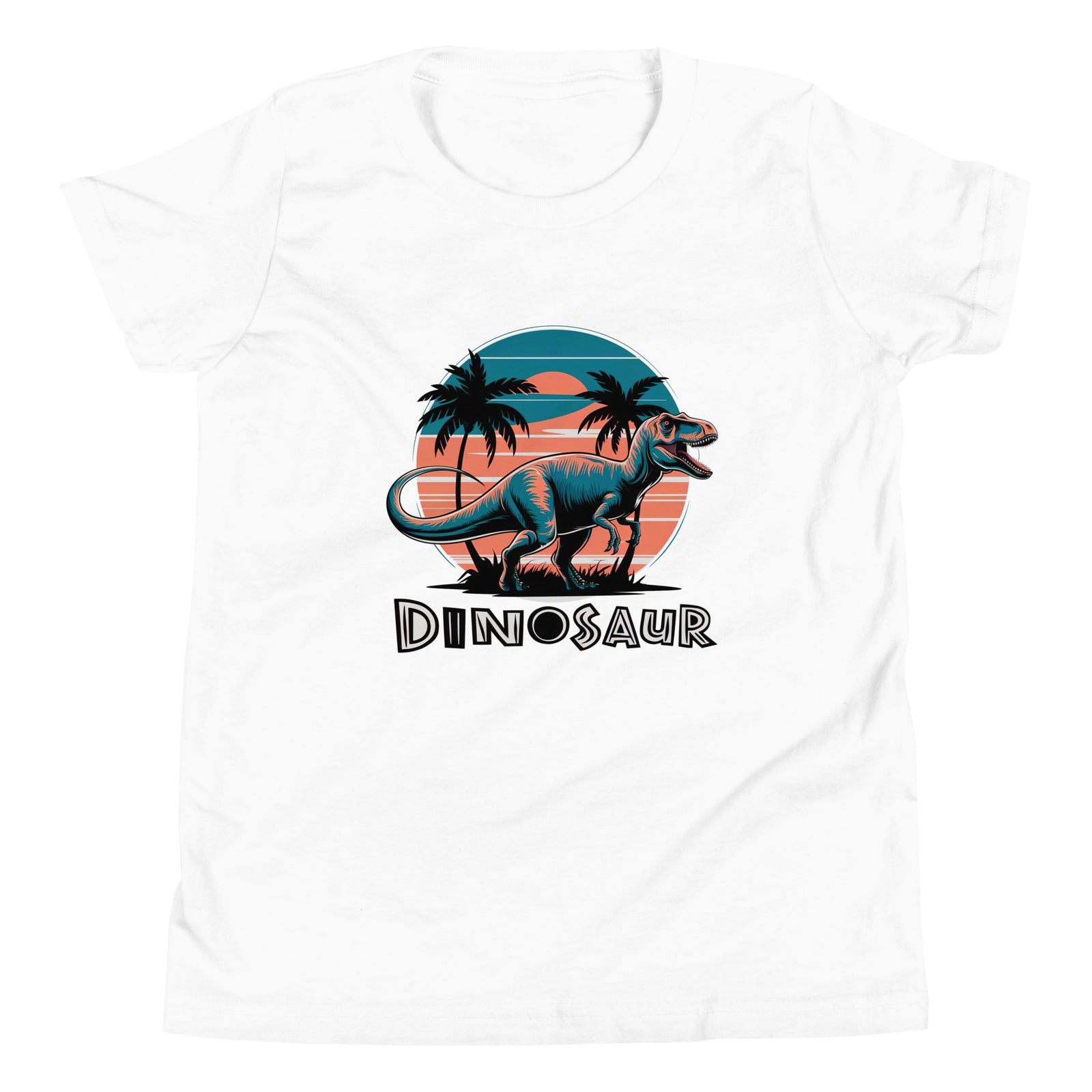 T-Rex Sunset Beach - Youth Dinosaur T-Shirt