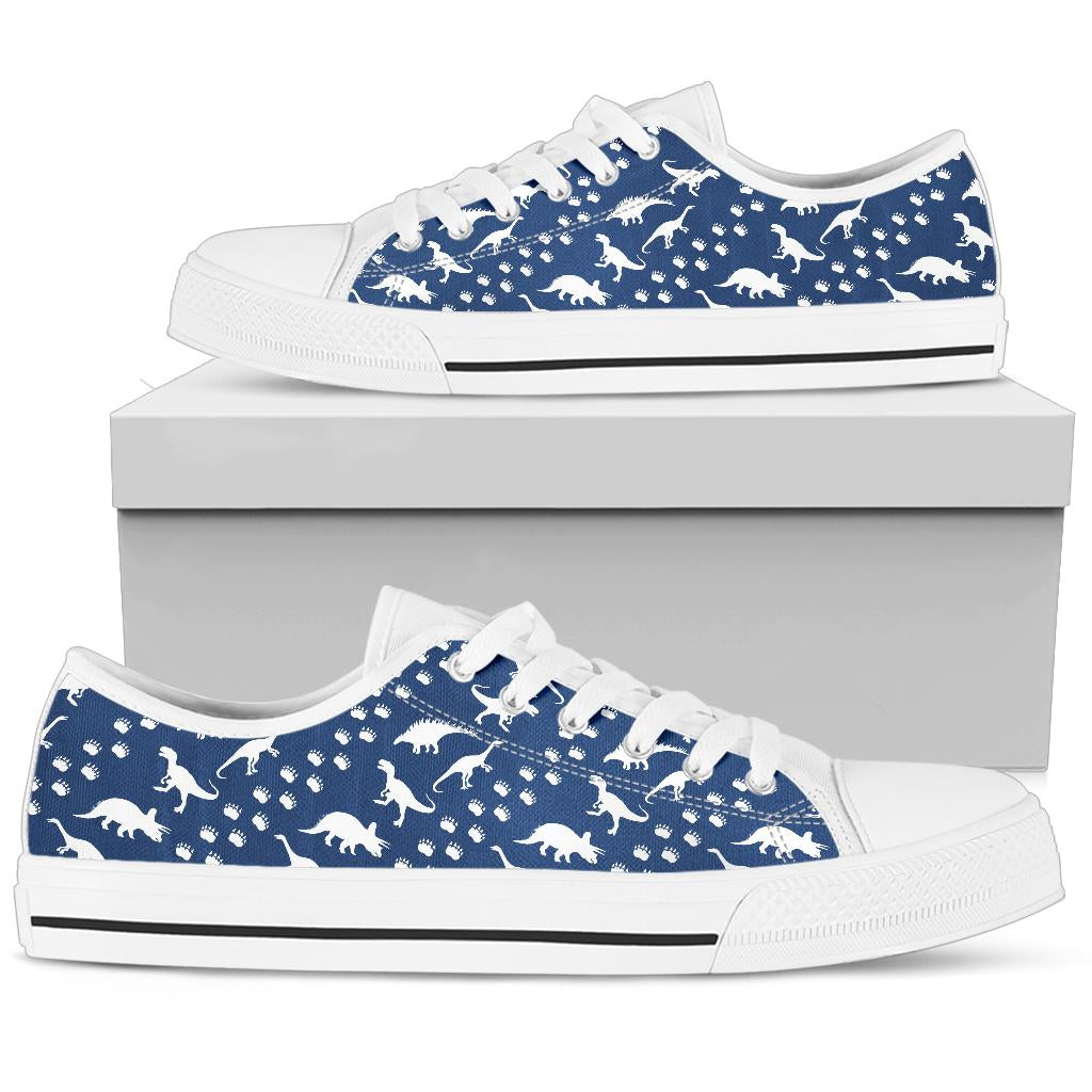Blue Dino Stomp - Dinosaur Low Top Shoes
