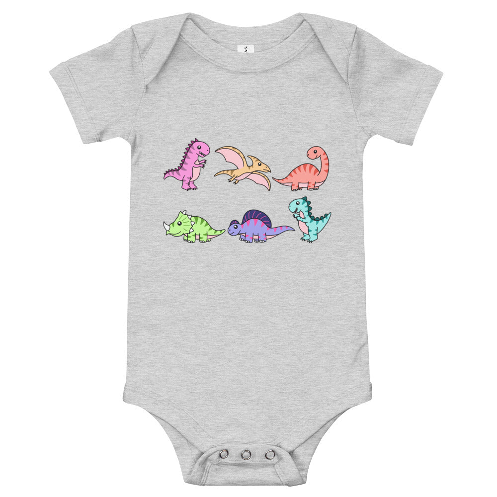 Cute Dino Friends - Baby Dinosaur Bodysuit