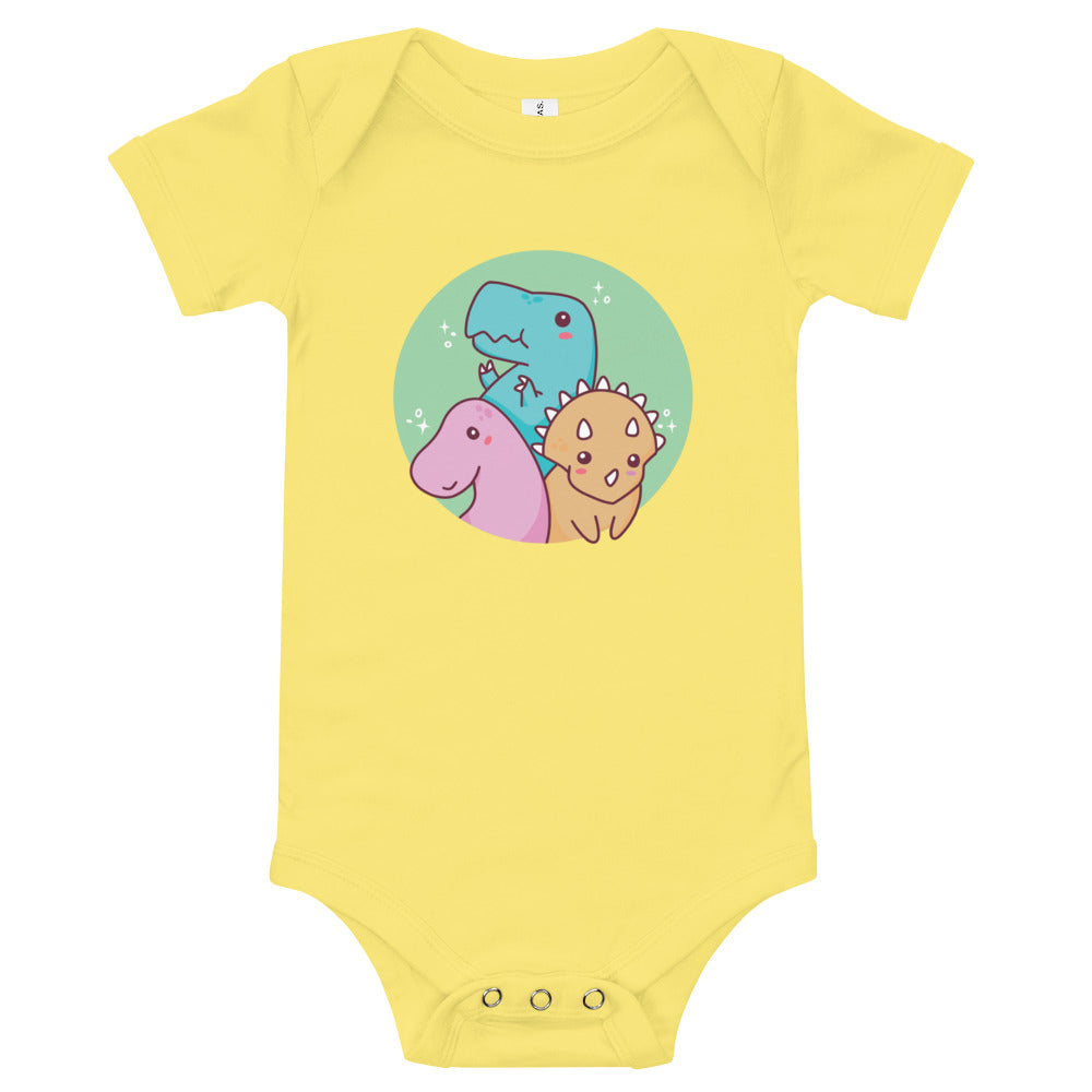 Cute Dino Friends - Baby Dinosaur Bodysuirt