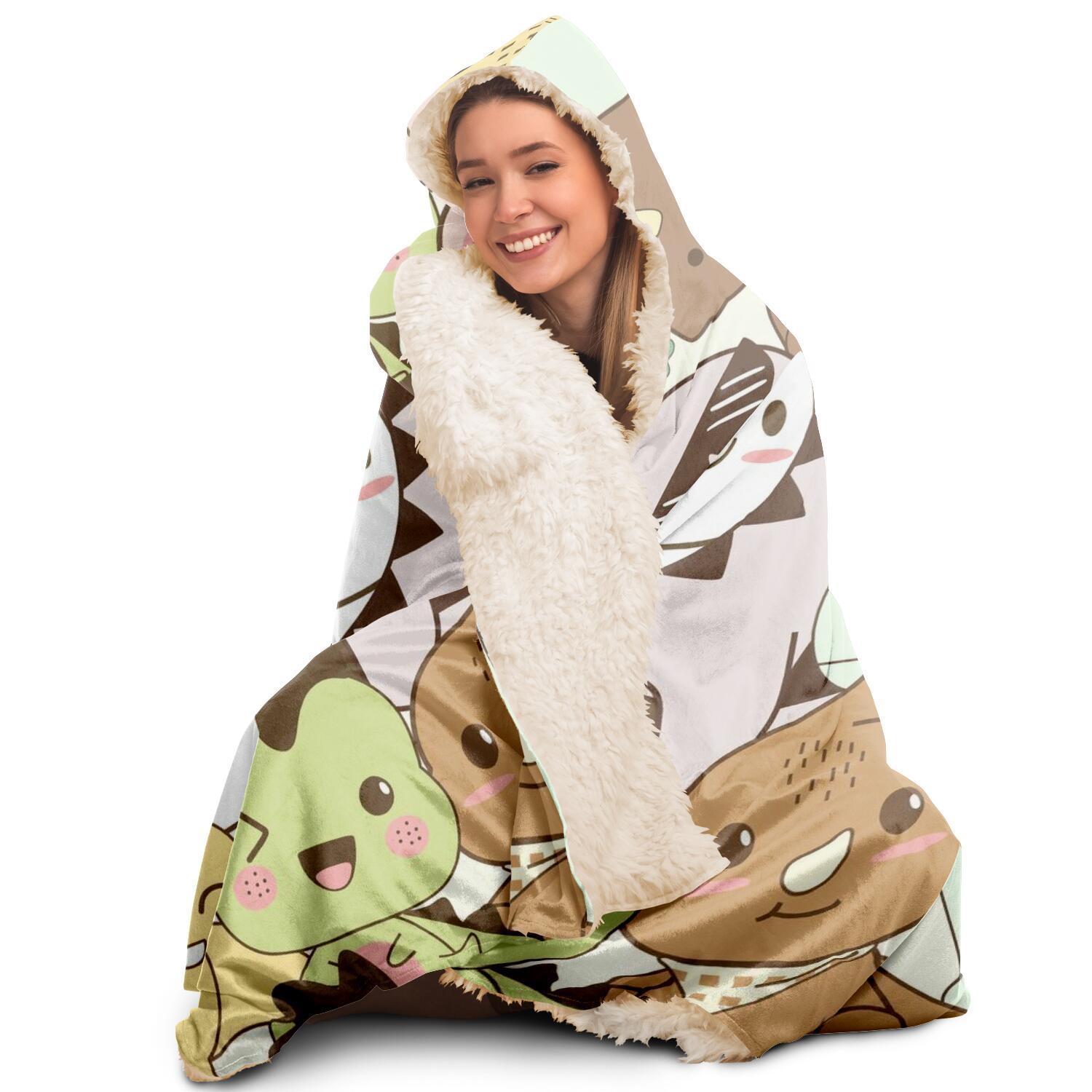 Adult Hooded Dinosaur Blanket
