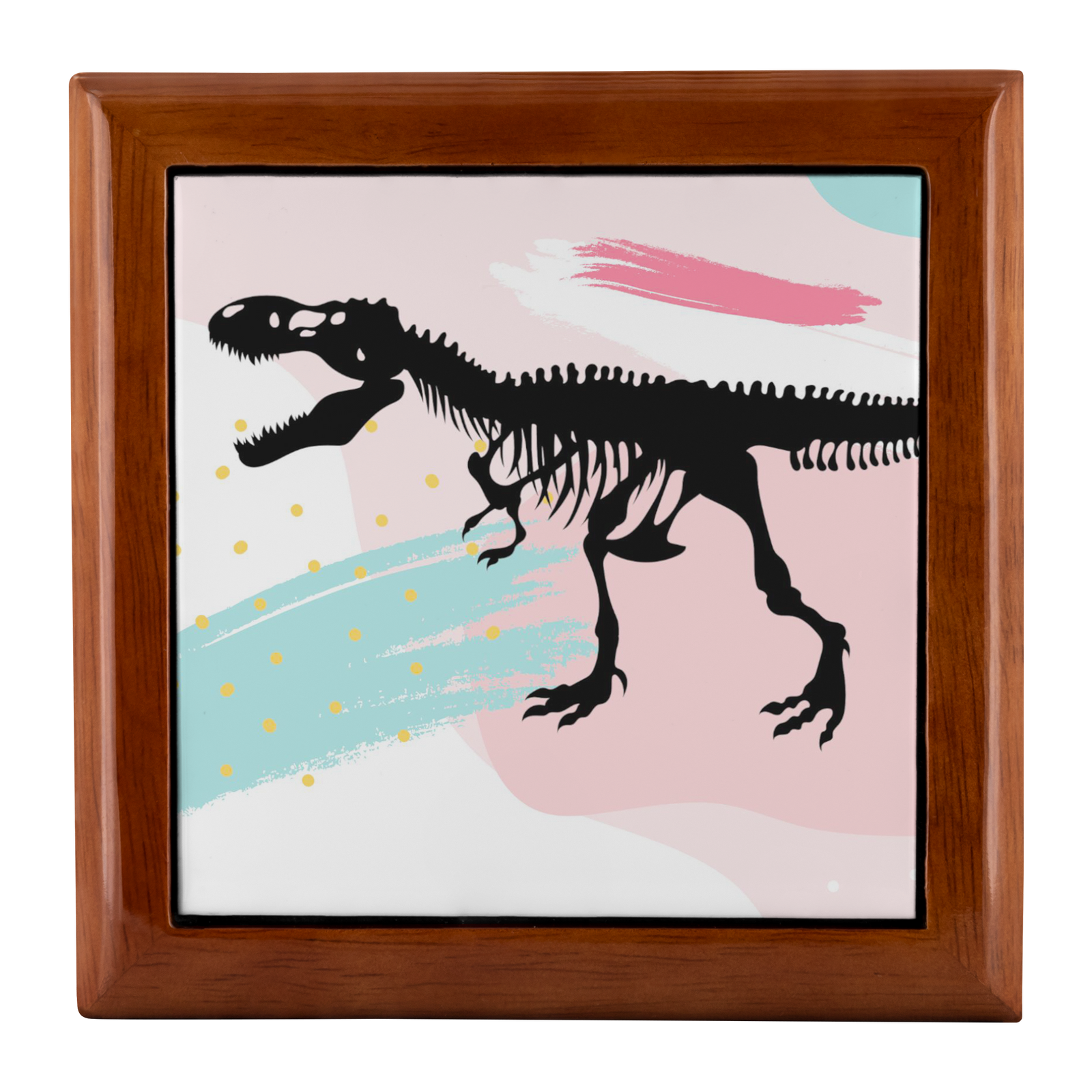 Wooden Dinosaur Jewelry Box