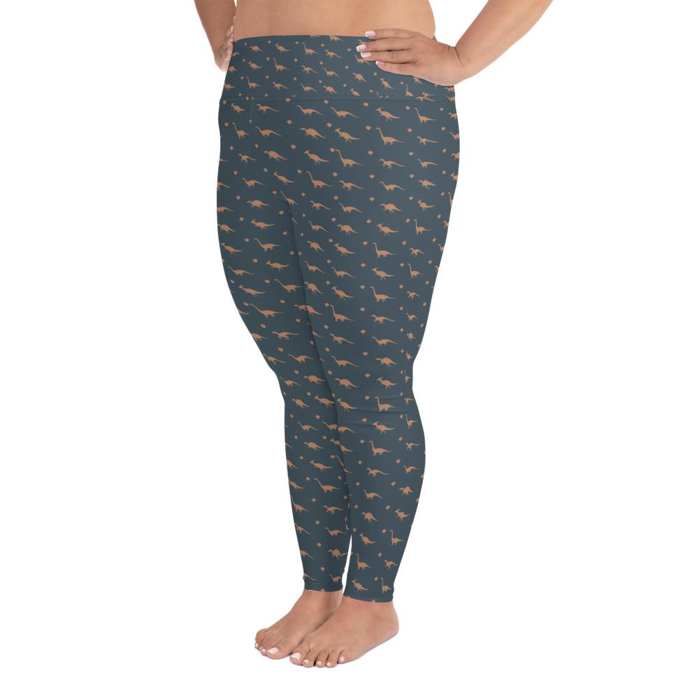 Adult Plus Size Dinosaur Leggings