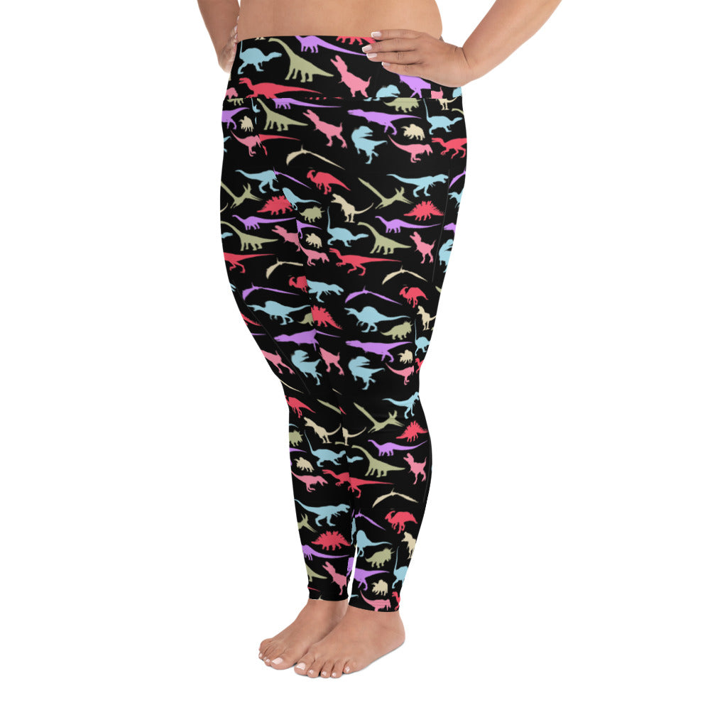 Dinosaur Leggings Plus Size Adults