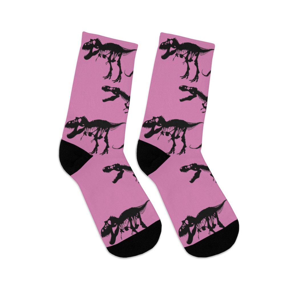 Pink Dinosaur Socks