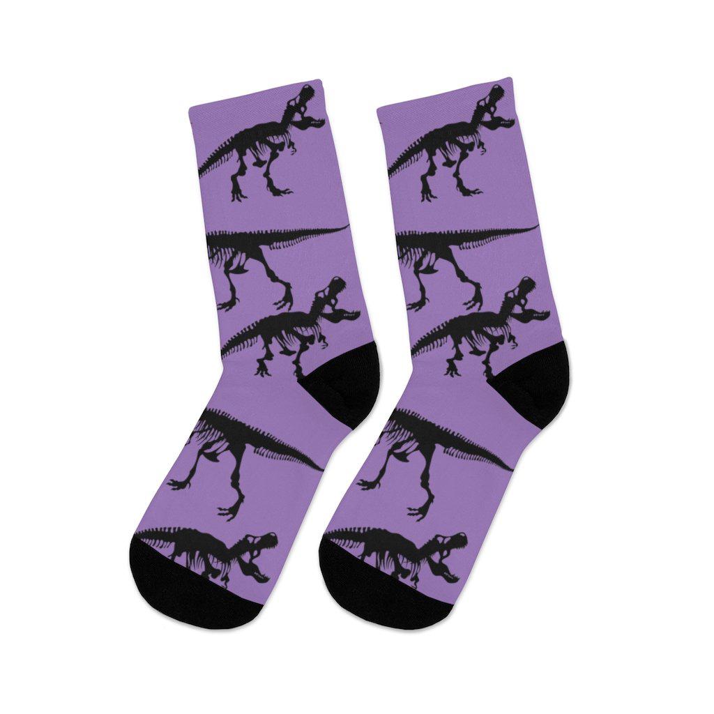 Purple Dinosaur Socks