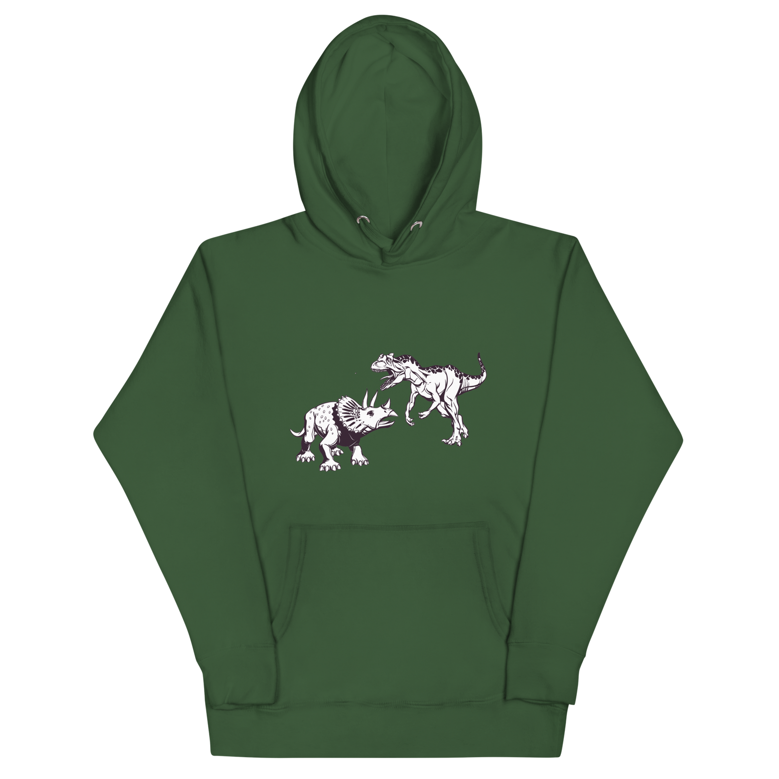 Hand Draw Dino Battle 2 - Adult Dinosaur Hoodie