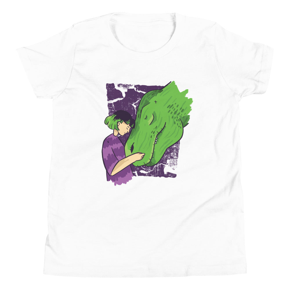 A Girl And Her Dinosaur - Girls Dinosaur Shirt