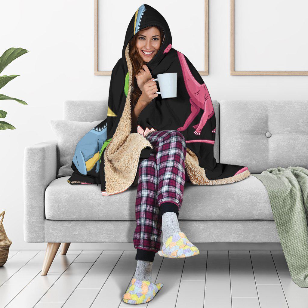 Hooded Dinosaur Blankets