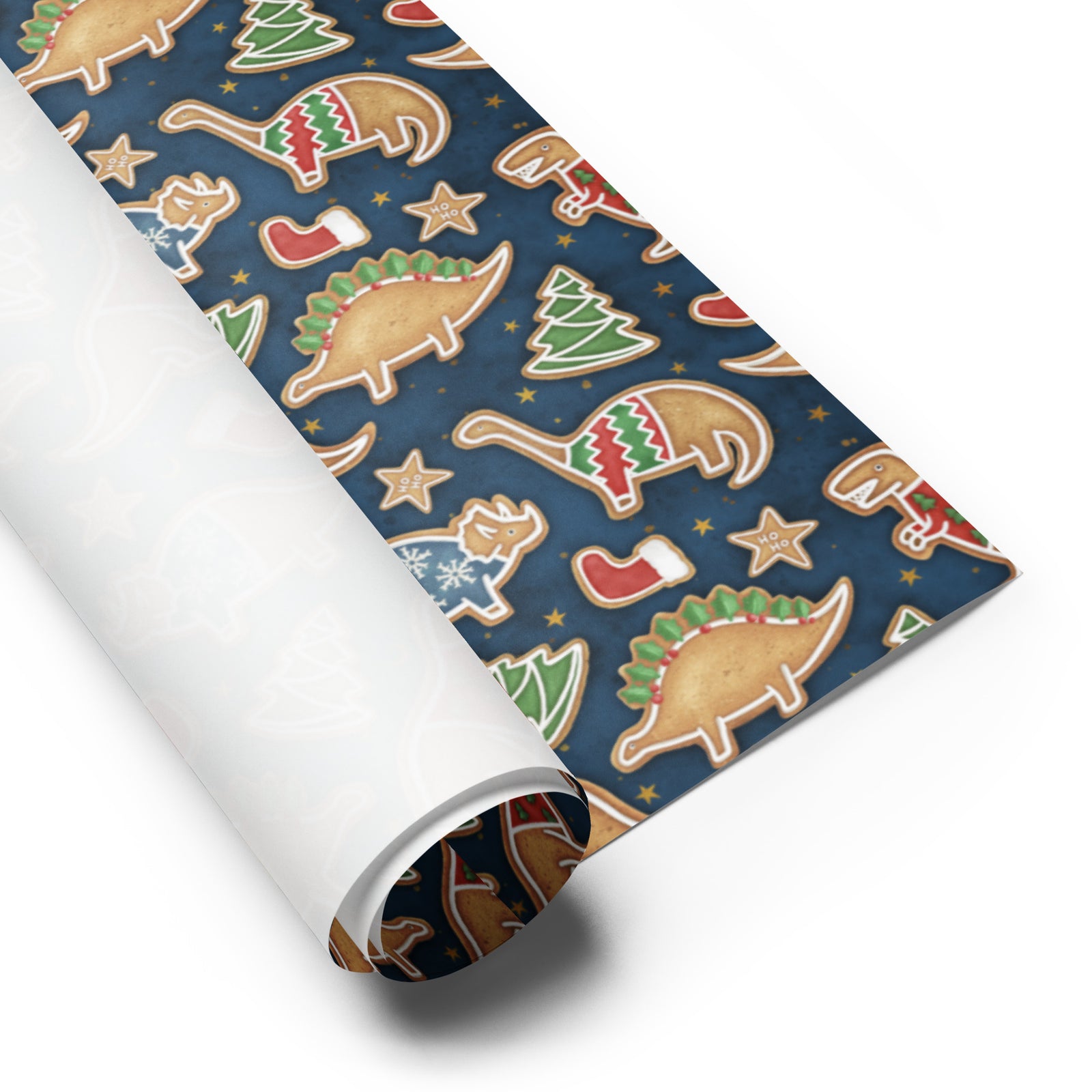 Dinosaur Christmas Wrapping Paper