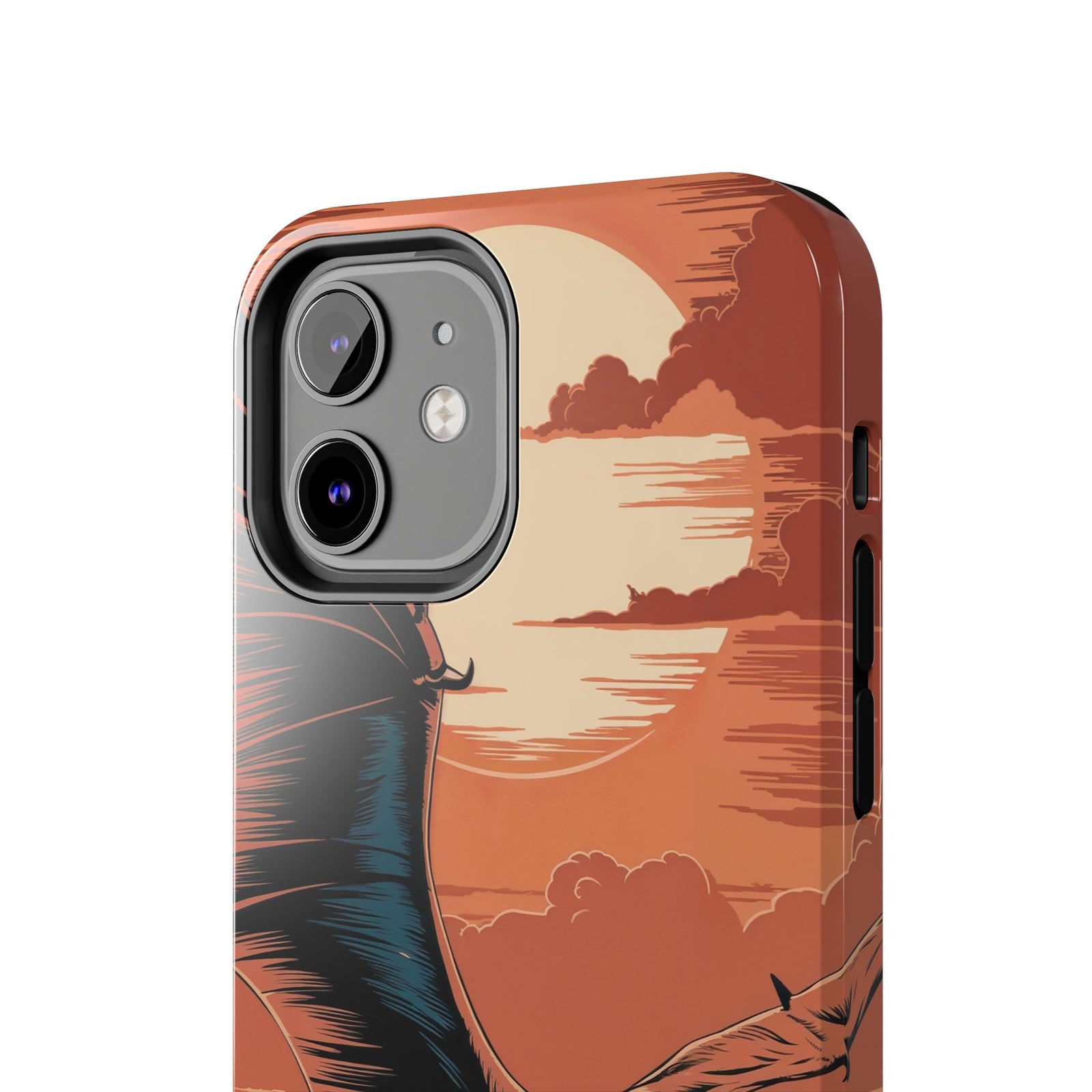 Sunset Pterodactyl Adventure - Dinosaur Phone Case