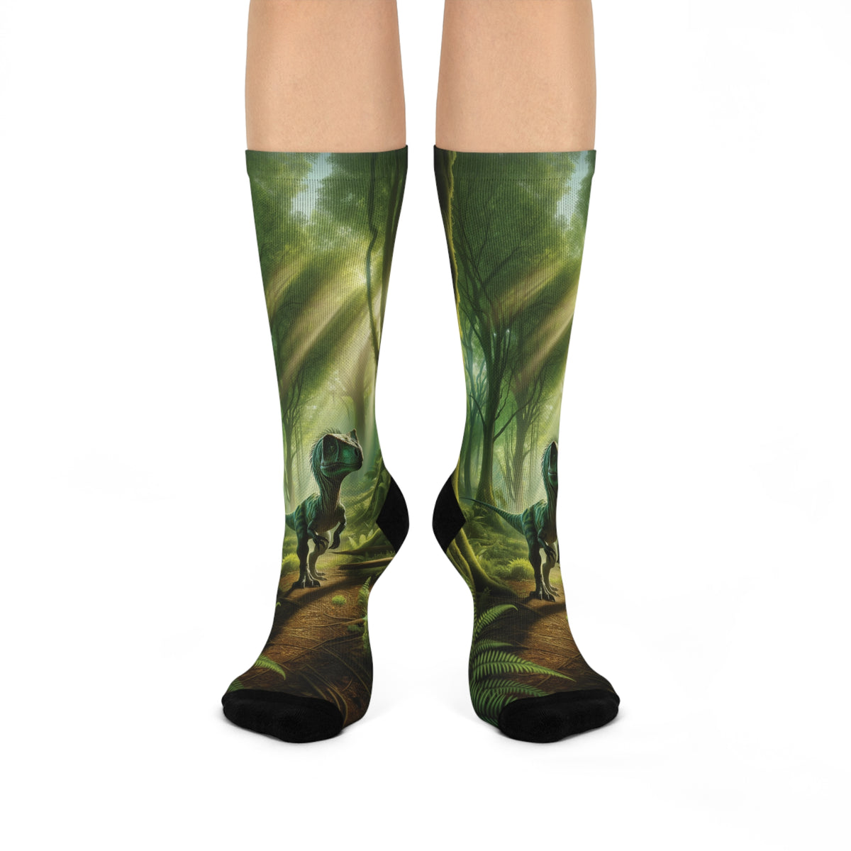 Forest Raptor - Dinosaur Socks