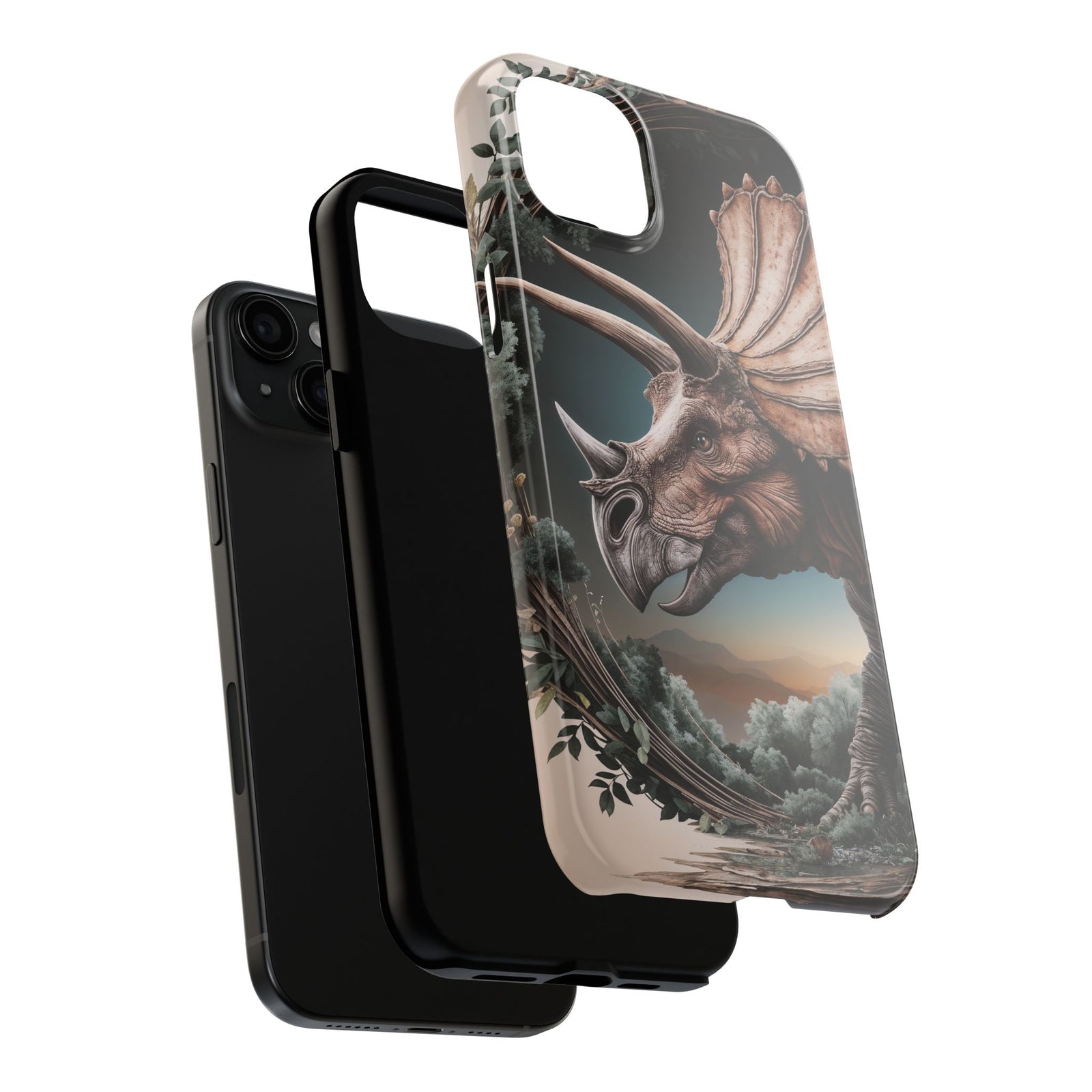 Triceratops Wilderness Adventure - Dinosaur Phone Case