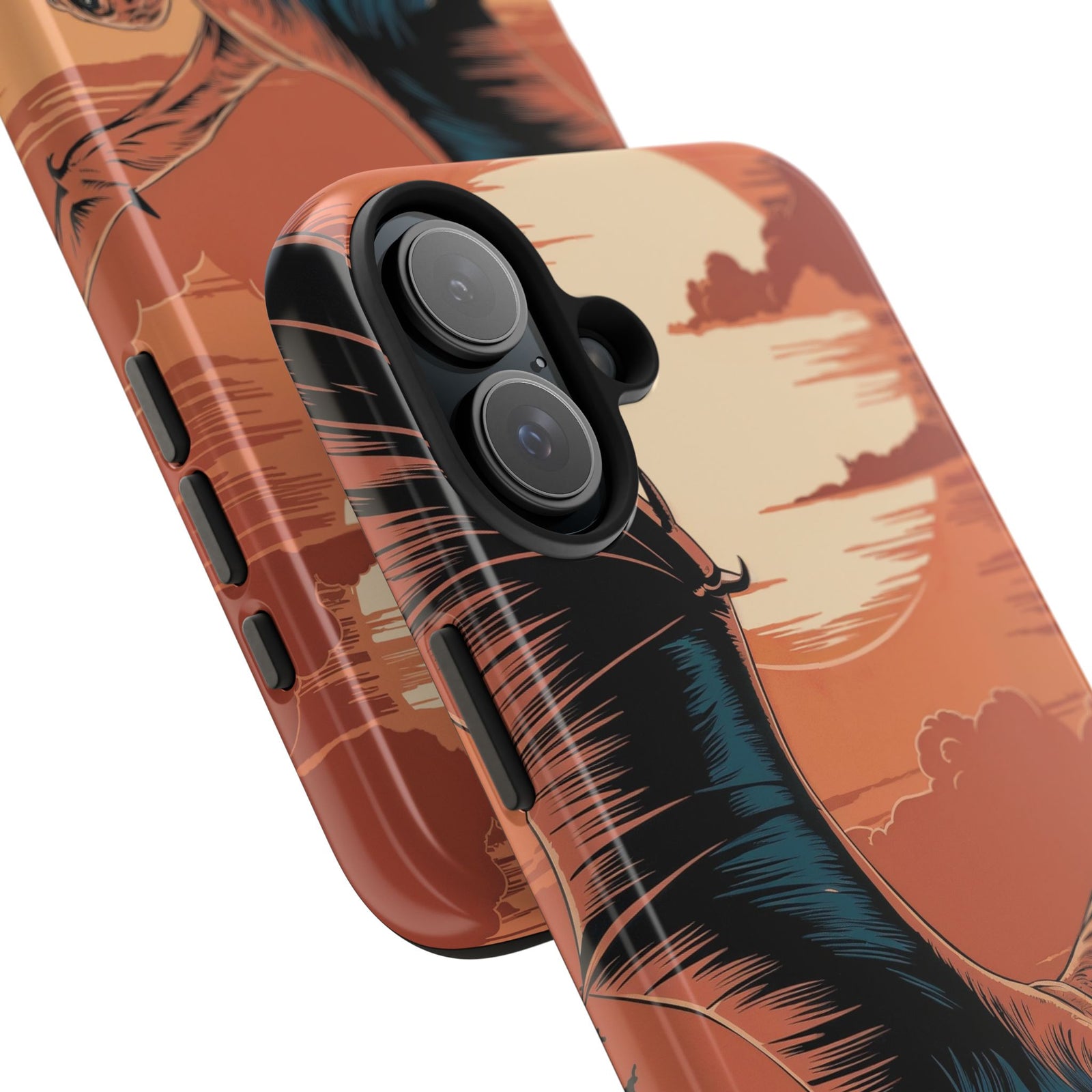 Sunset Pterodactyl Adventure - Dinosaur Phone Case
