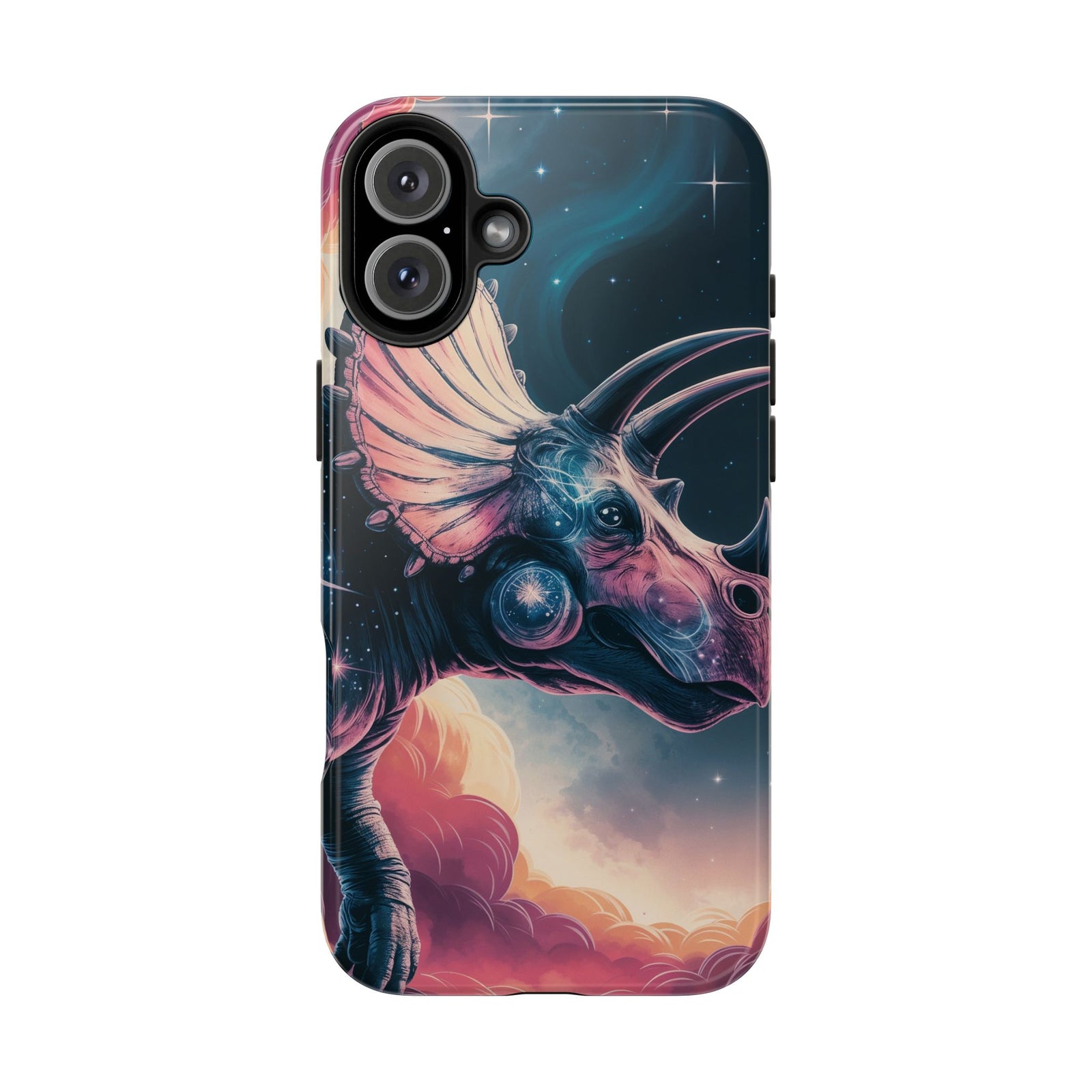 Triceratops Cosmic Adventure - Dinosaur Phone Case