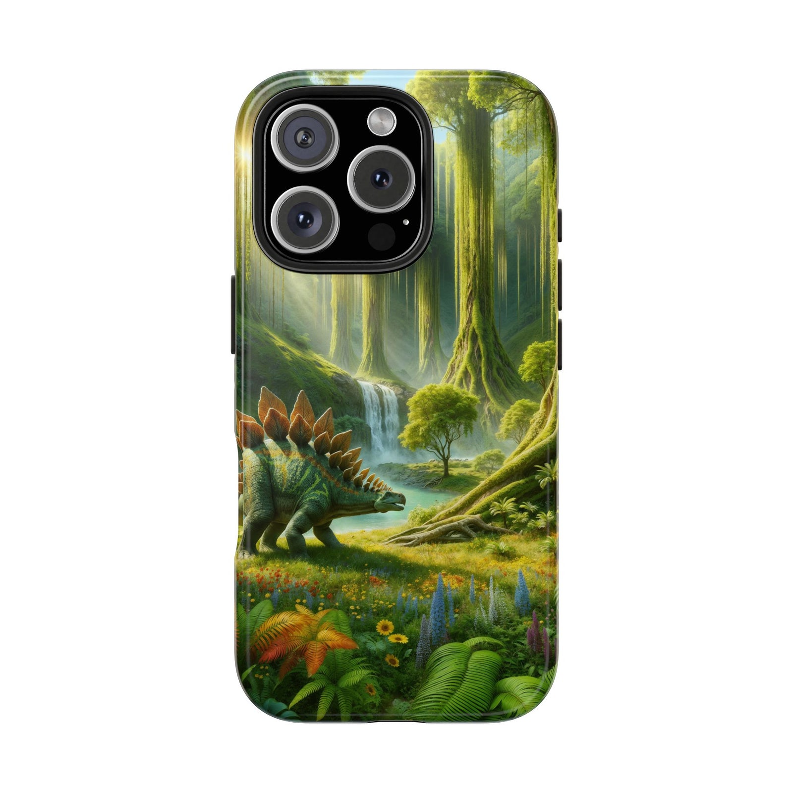 Stegosaurus Paradise Adventure - Dinosaur Phone Case