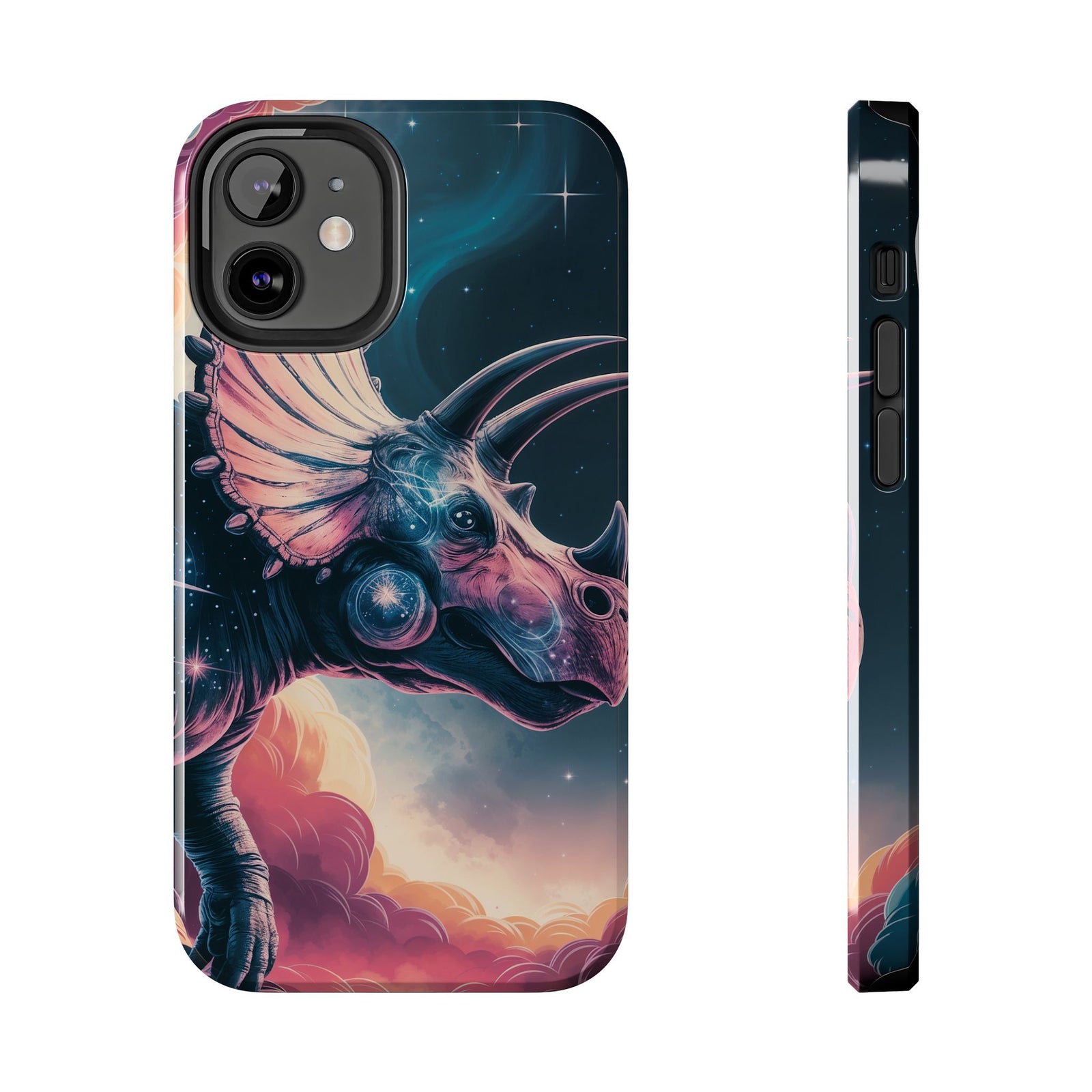 Triceratops Cosmic Adventure - Dinosaur Phone Case