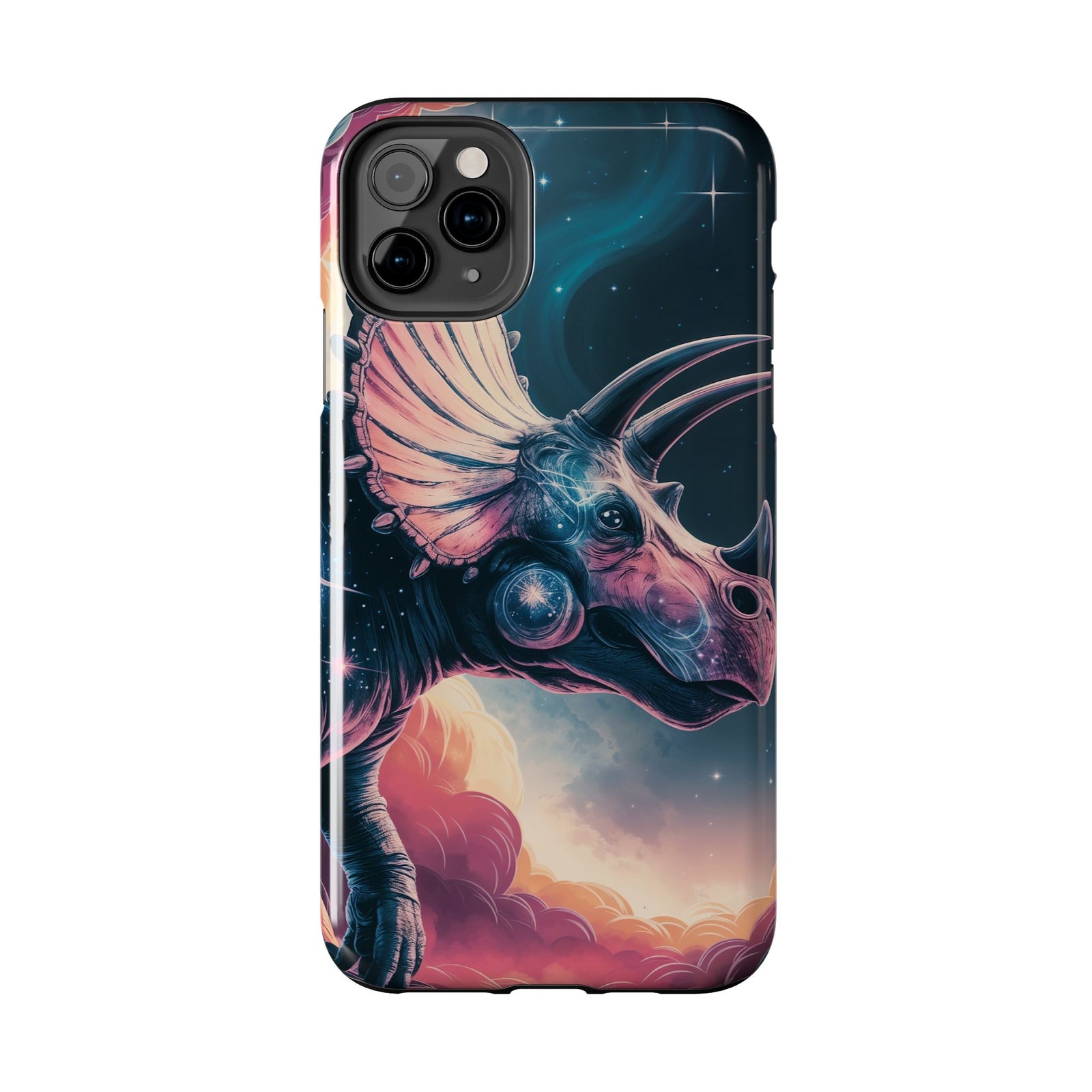 Triceratops Cosmic Adventure - Dinosaur Phone Case
