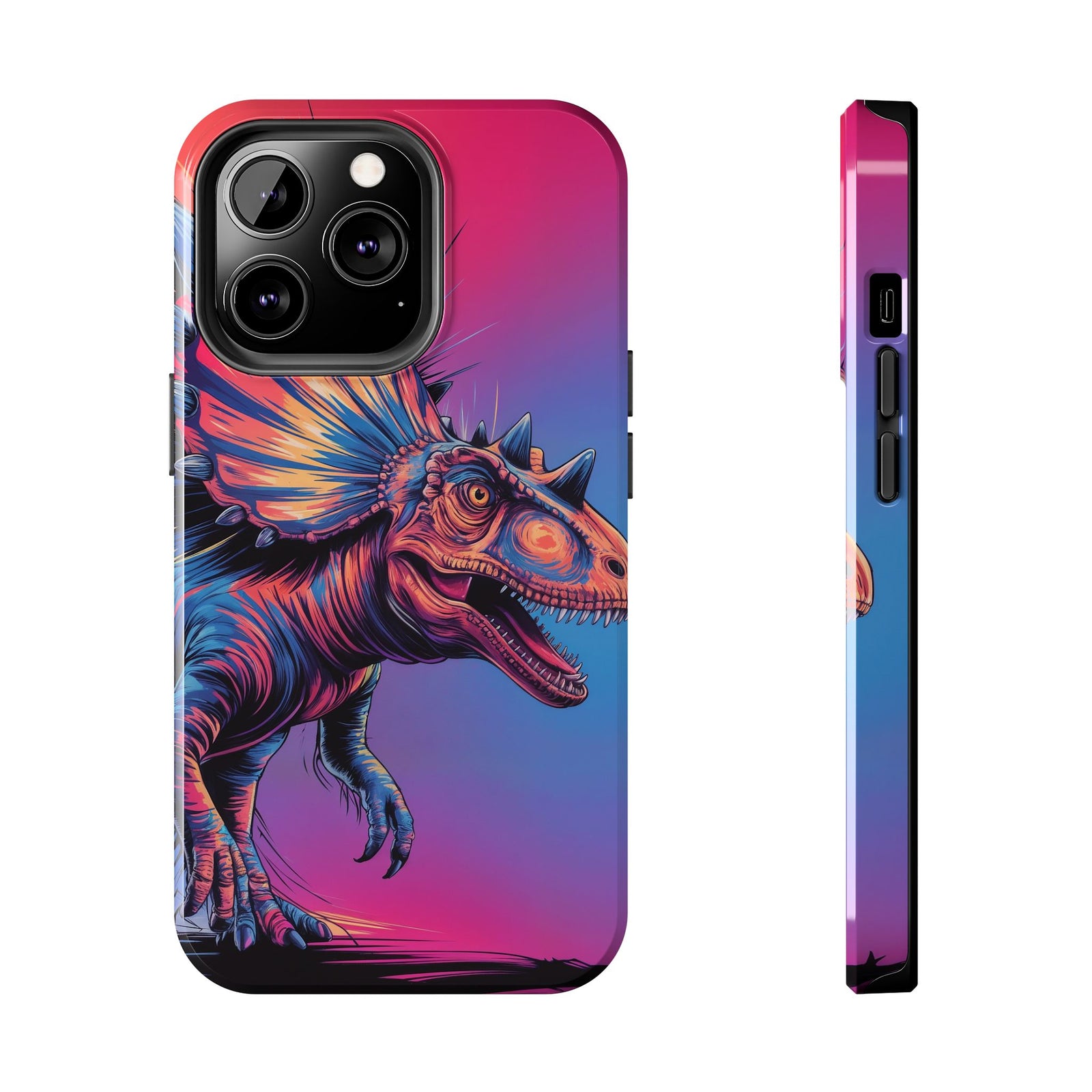 Styracosaurus Neon Roar - Dinosaur Phone Case