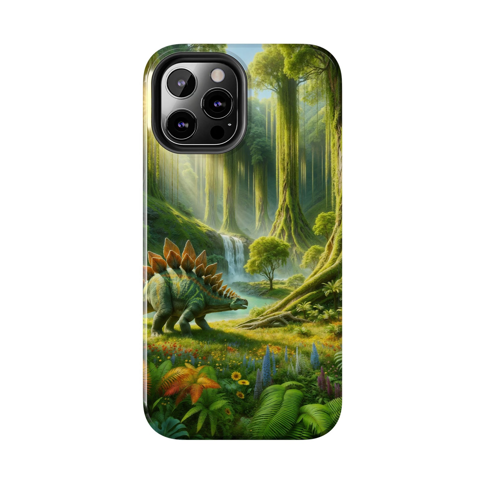 Stegosaurus Paradise Adventure - Dinosaur Phone Case