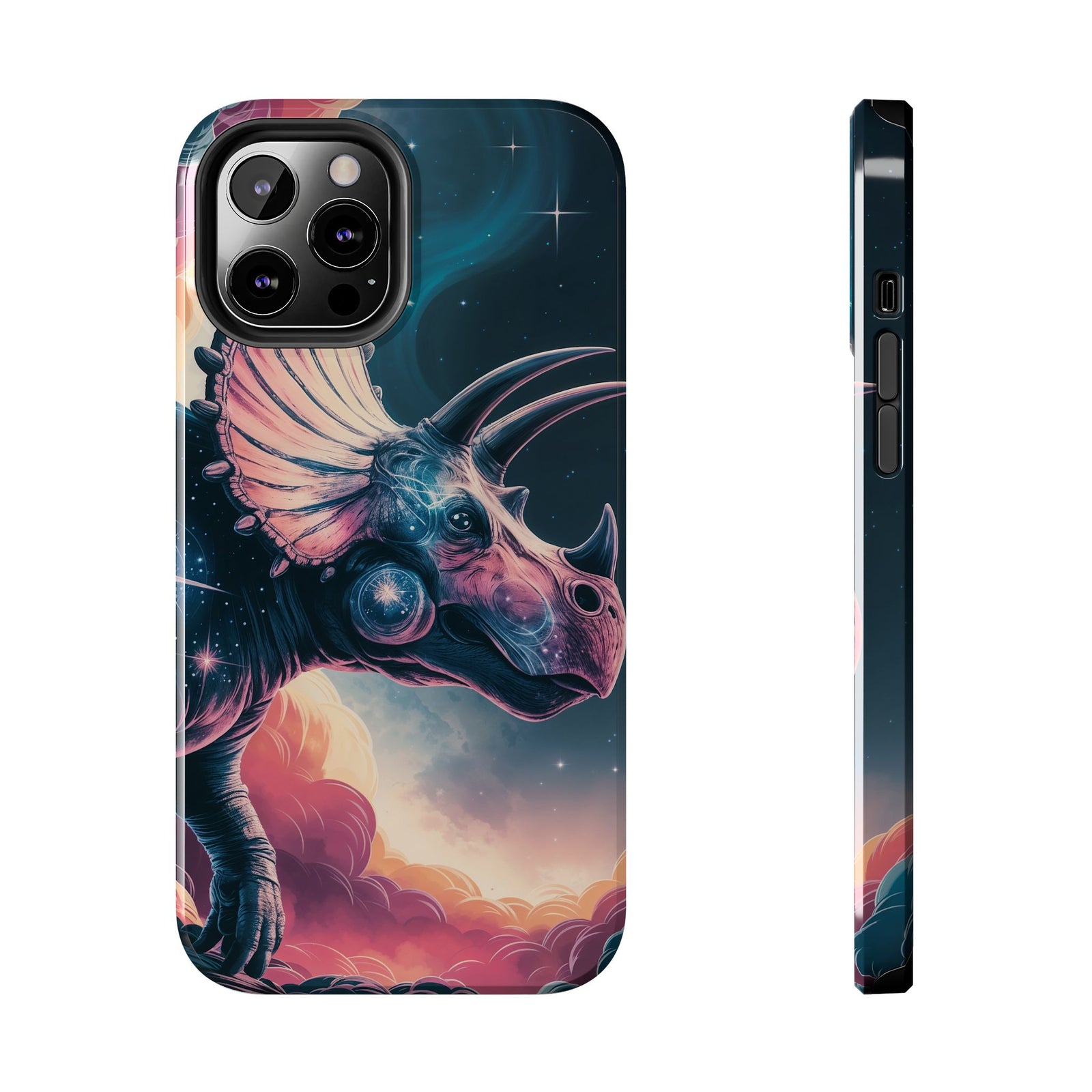 Triceratops Cosmic Adventure - Dinosaur Phone Case