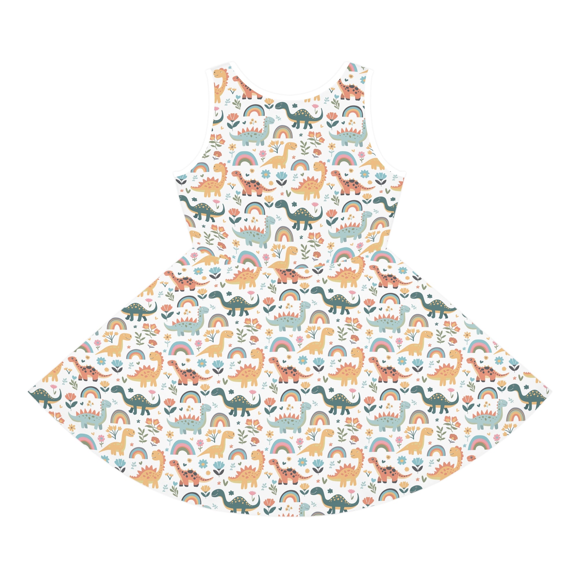 Rainbows & Dinos - Girls/Toddler Dinosaur Sundress