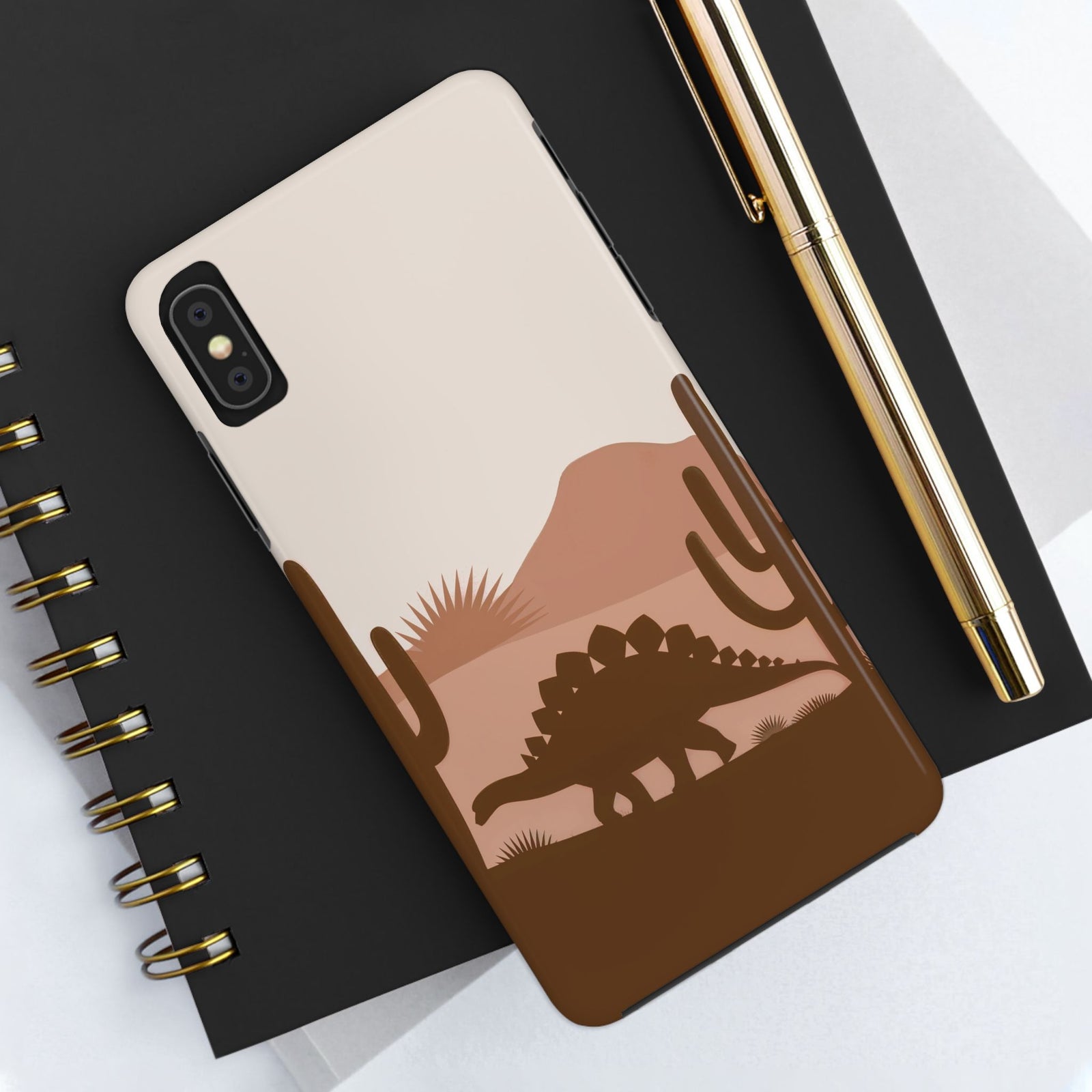 Desert Dino Silhouette - Dinosaur Phone Case