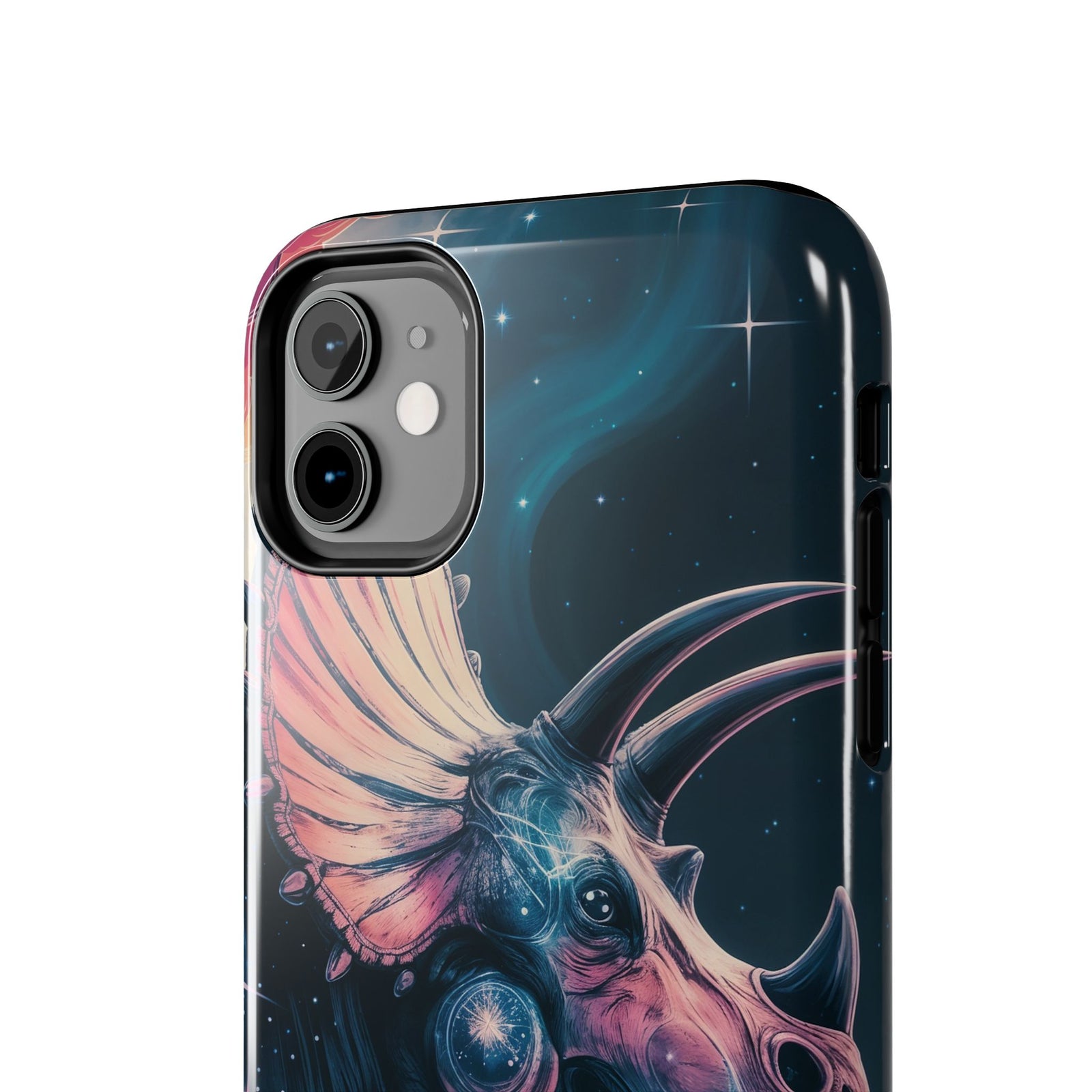 Triceratops Cosmic Adventure - Dinosaur Phone Case