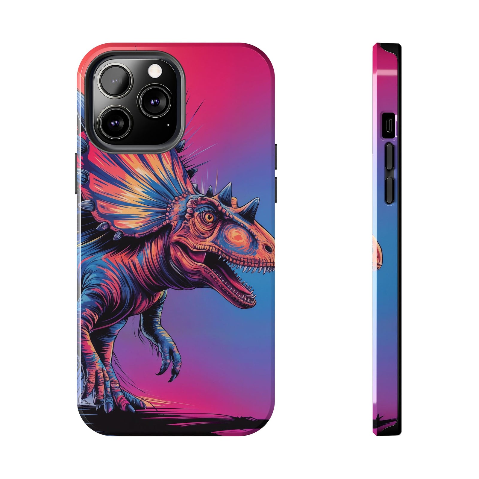 Styracosaurus Neon Roar - Dinosaur Phone Case