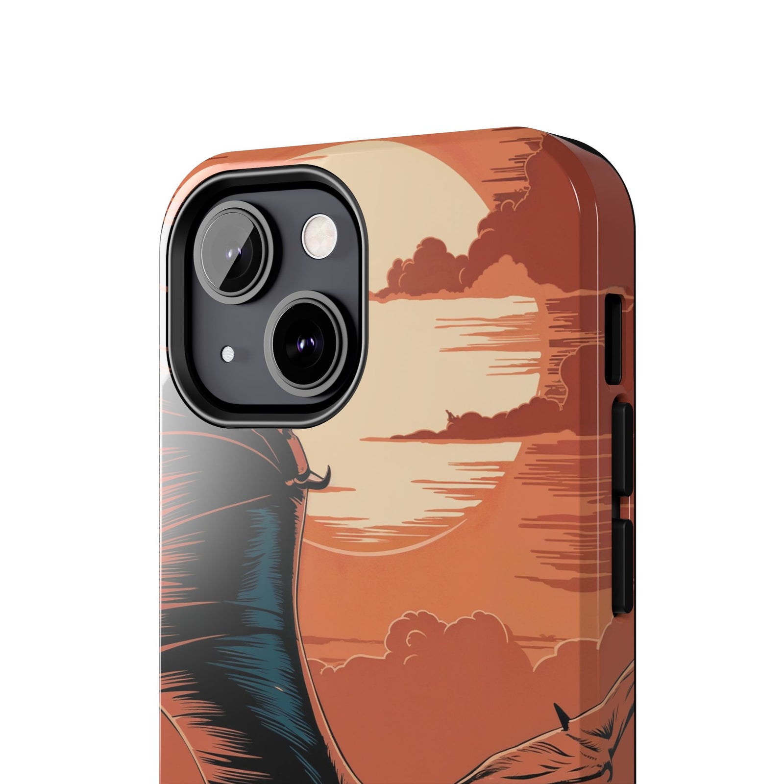 Sunset Pterodactyl Adventure - Dinosaur Phone Case