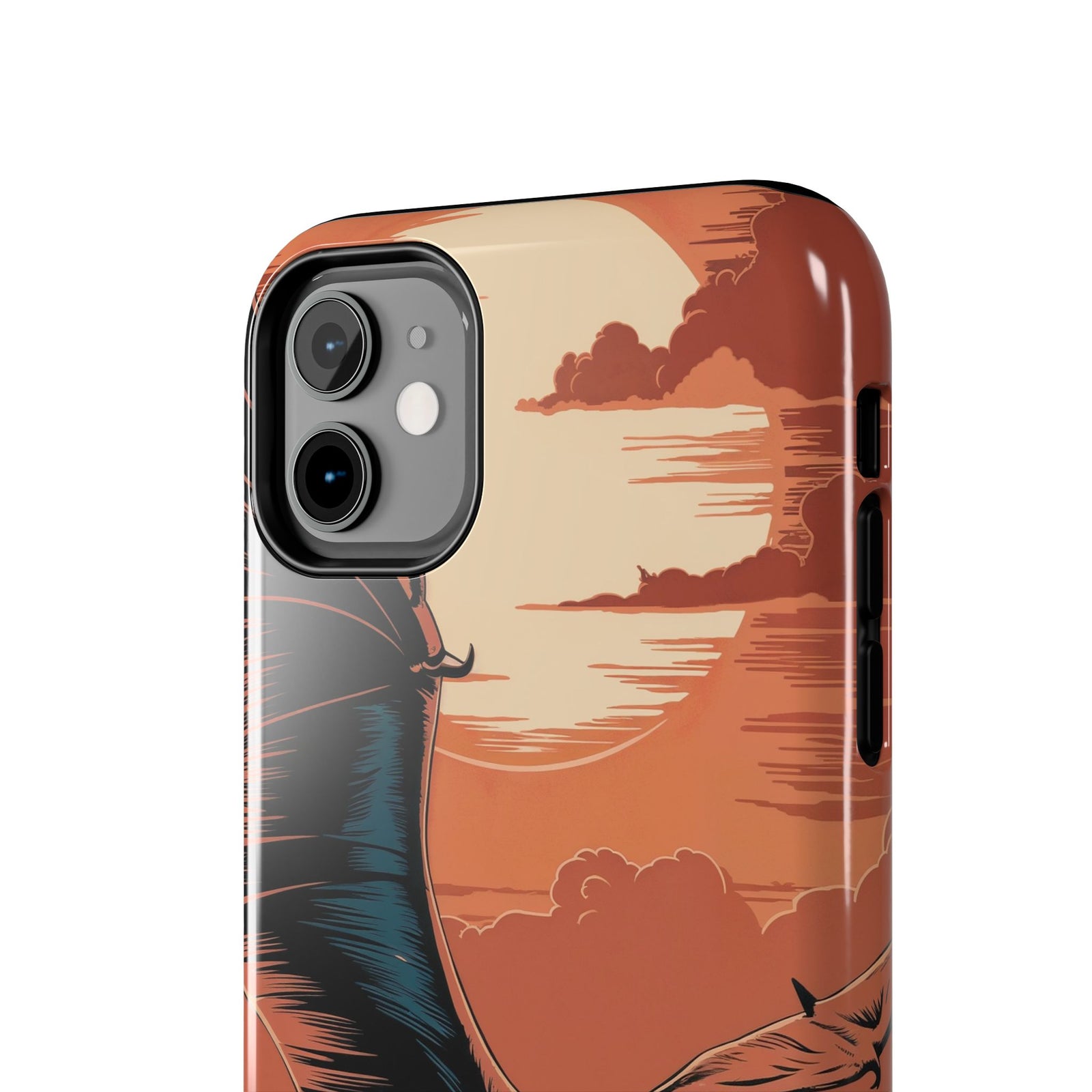 Sunset Pterodactyl Adventure - Dinosaur Phone Case