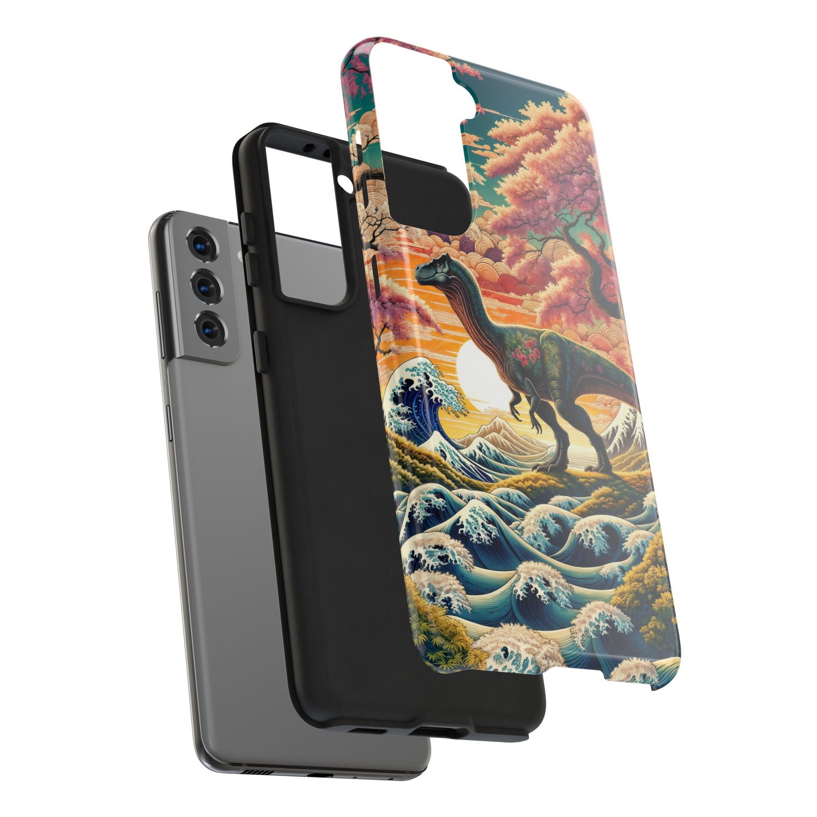 Dino Zen Waves - Dinosaur Phone Case