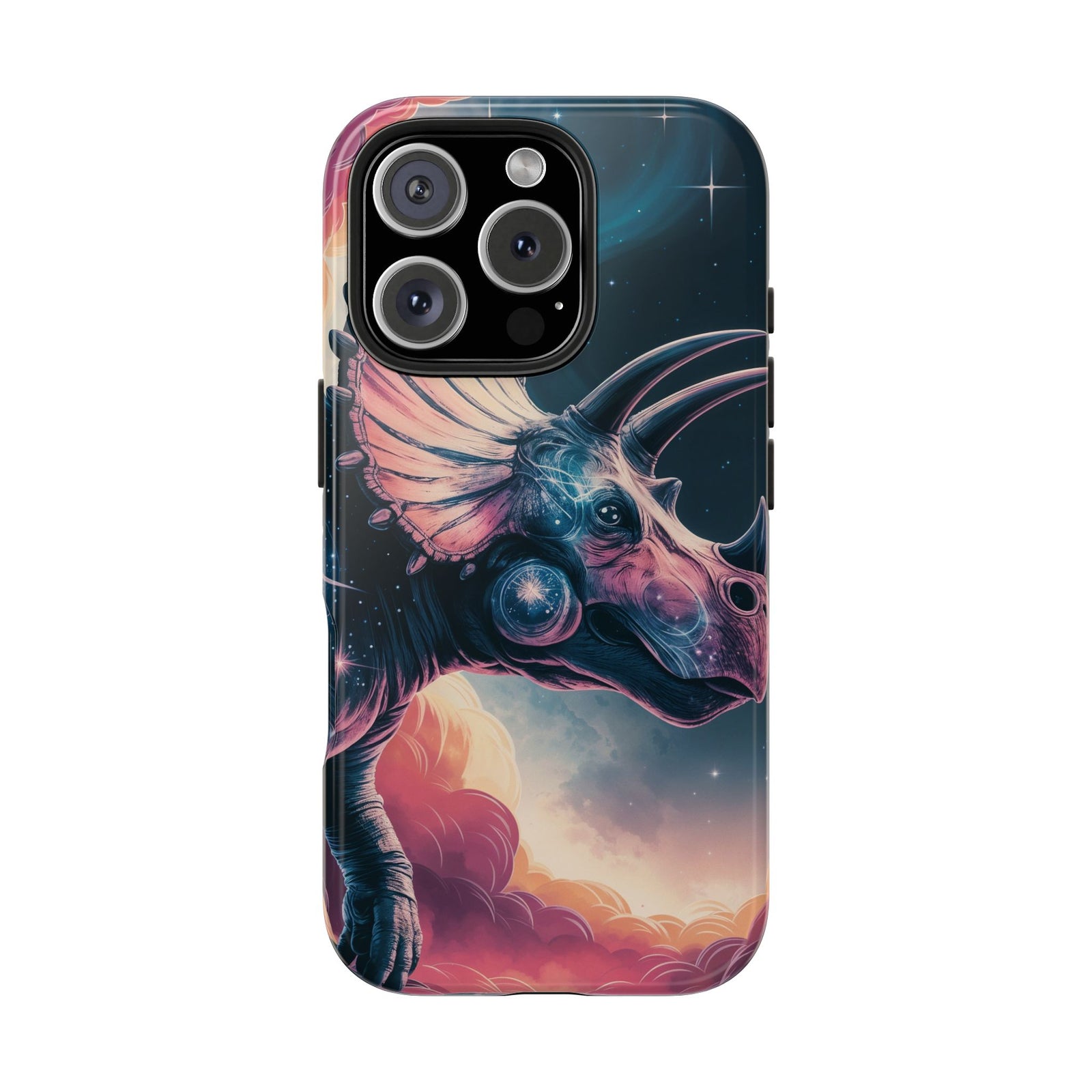 Triceratops Cosmic Adventure - Dinosaur Phone Case