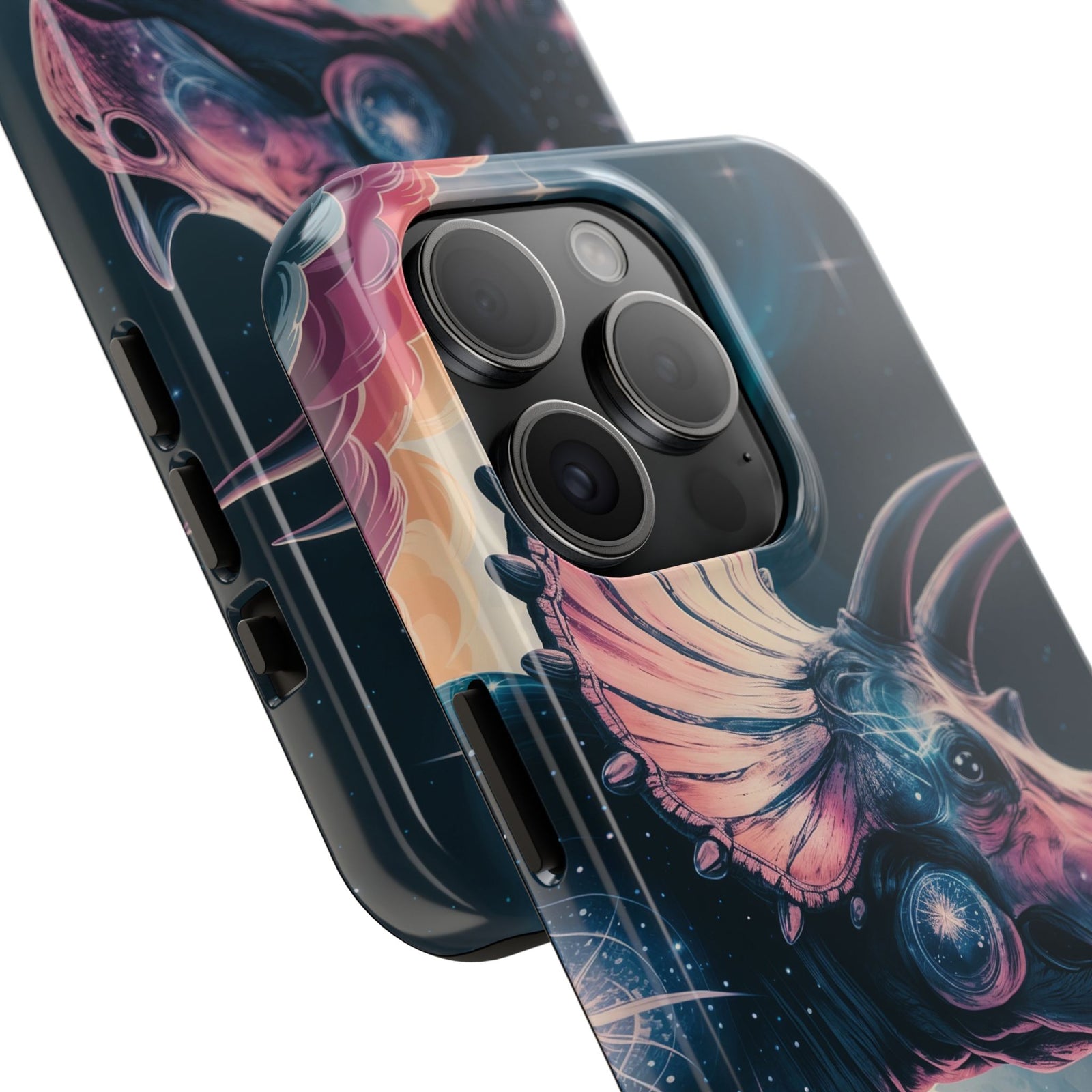 Triceratops Cosmic Adventure - Dinosaur Phone Case