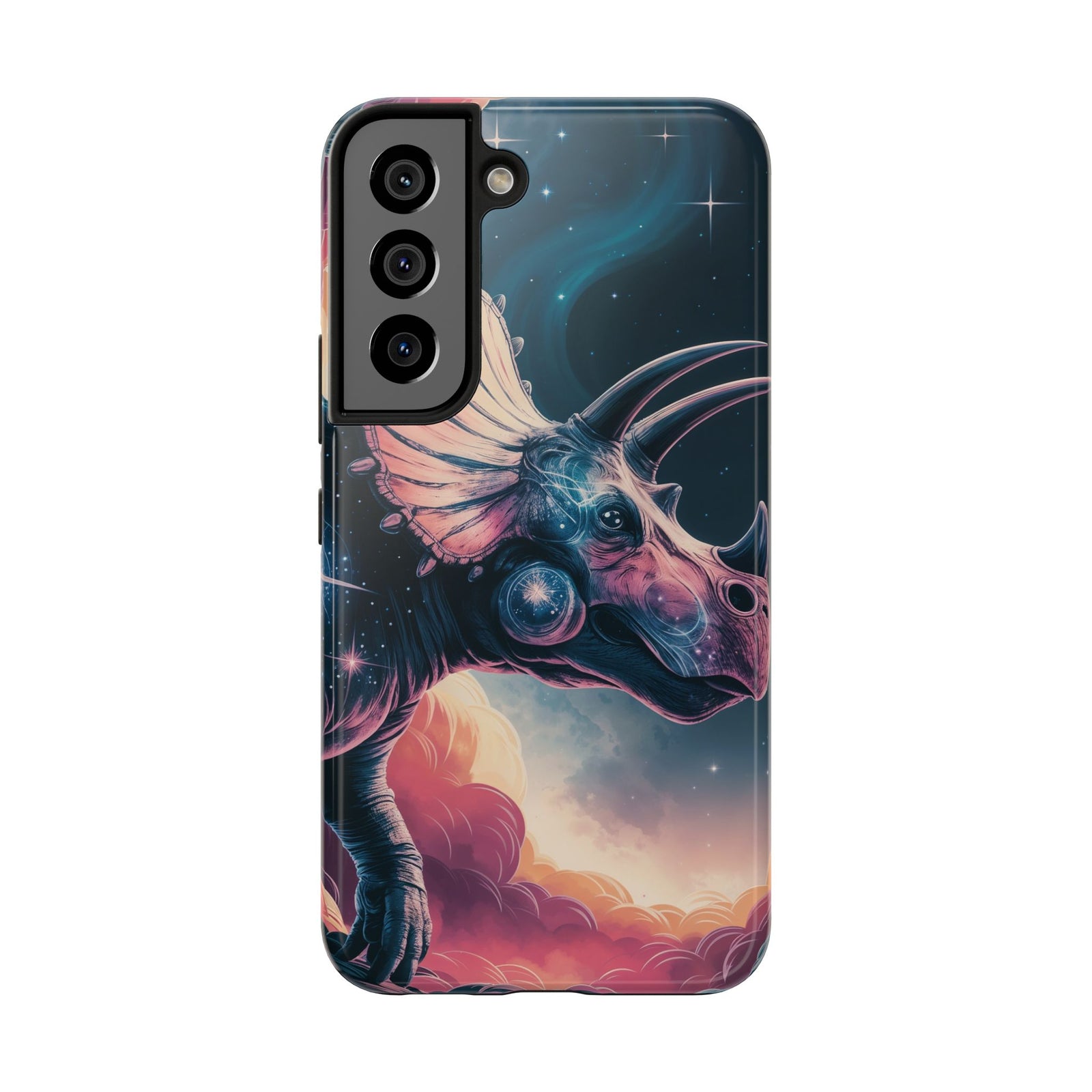 Triceratops Cosmic Adventure - Dinosaur Phone Case