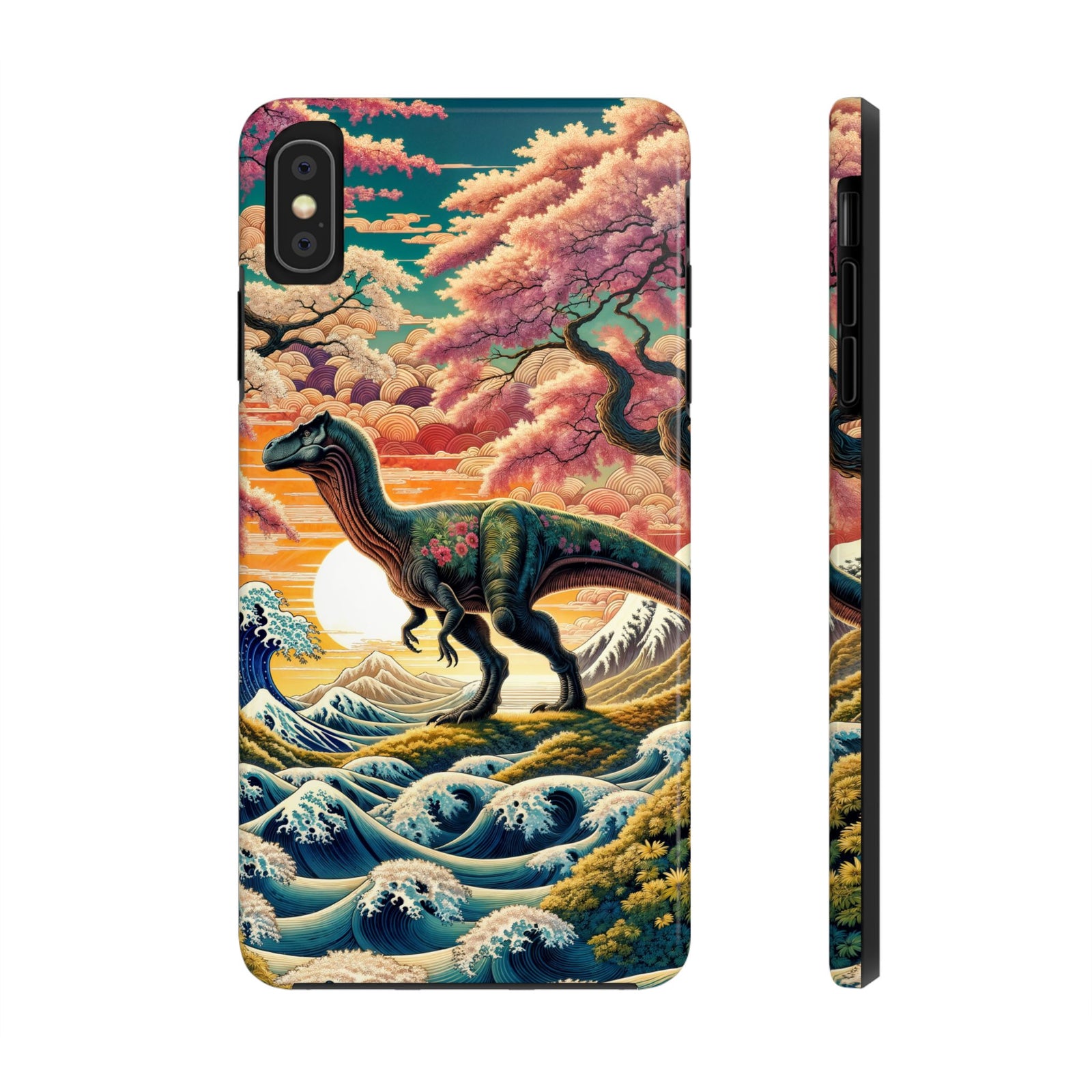 Dino Zen Waves - Dinosaur Phone Case