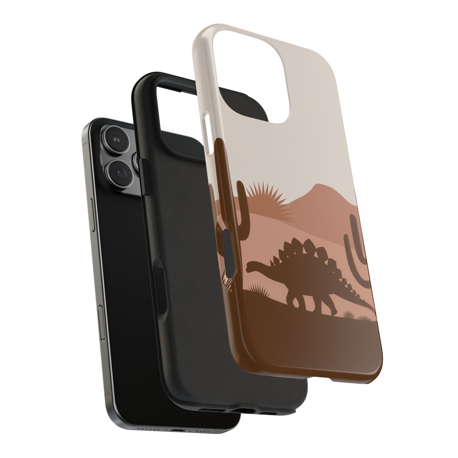 Desert Dino Silhouette - Dinosaur Phone Case