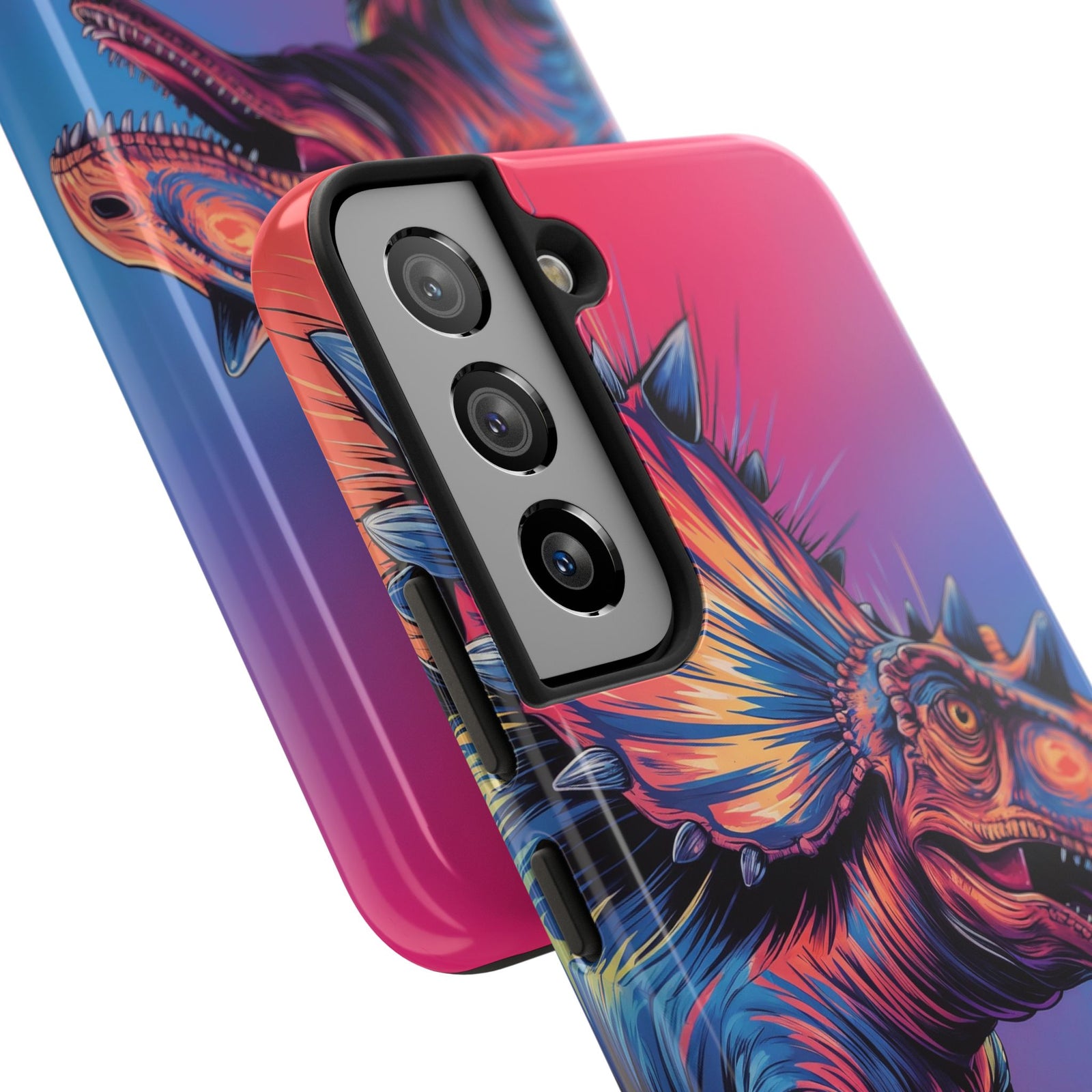 Styracosaurus Neon Roar - Dinosaur Phone Case