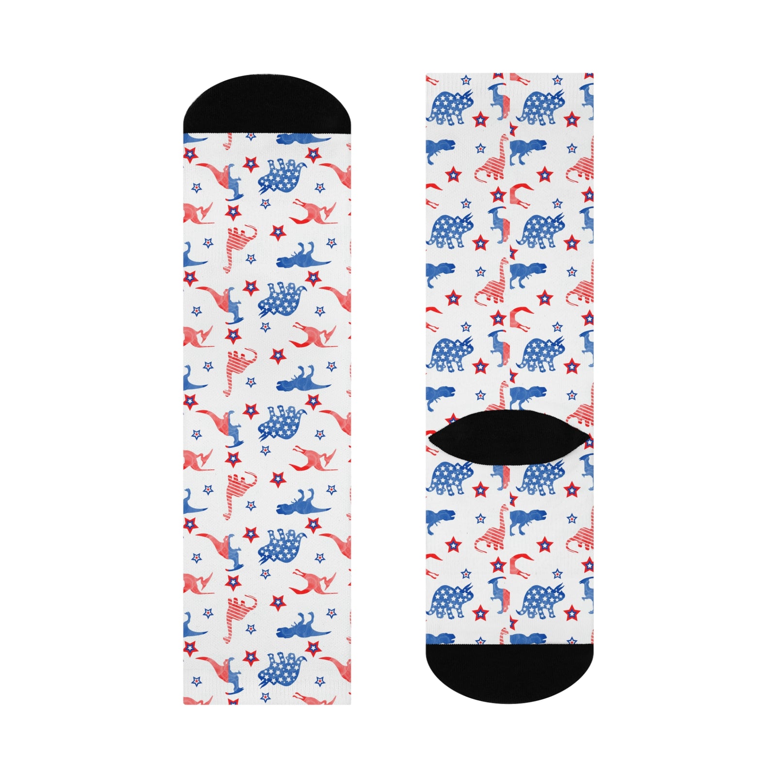 Red, White, & Blue - Dinosaur Socks