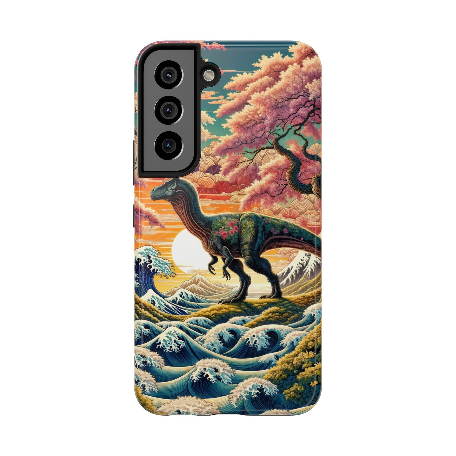 Dino Zen Waves - Dinosaur Phone Case