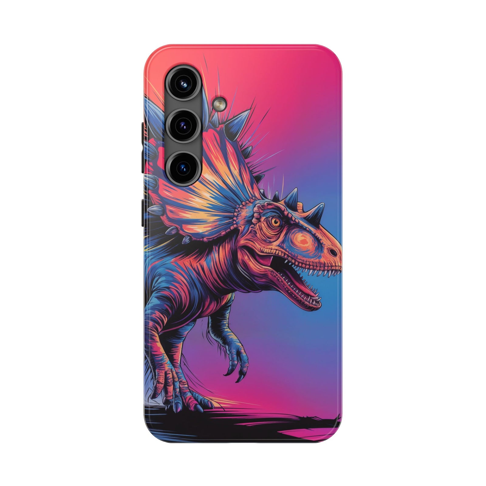 Styracosaurus Neon Roar - Dinosaur Phone Case