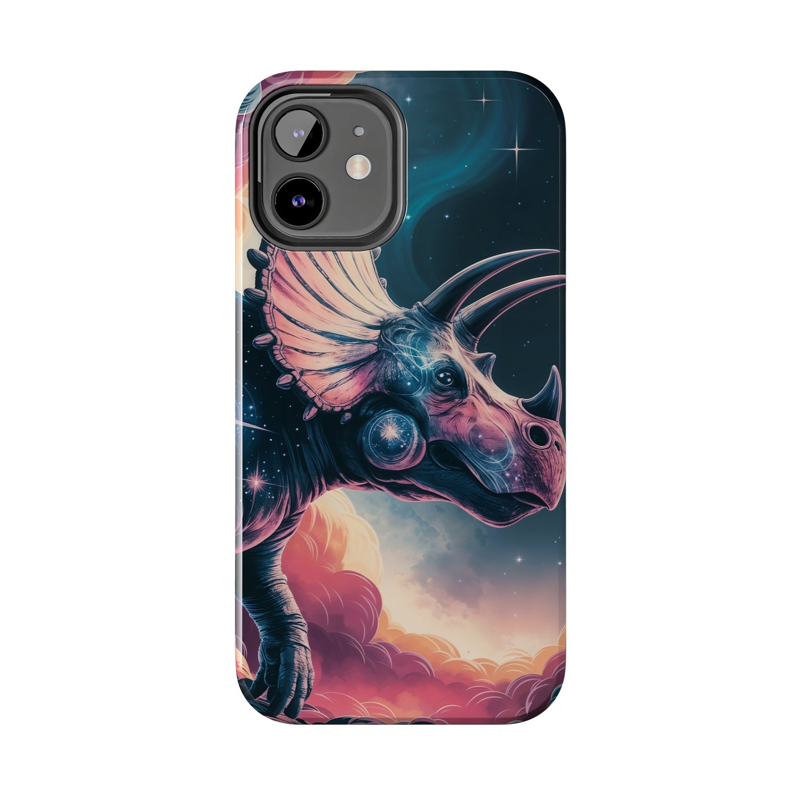 Triceratops Cosmic Adventure - Dinosaur Phone Case