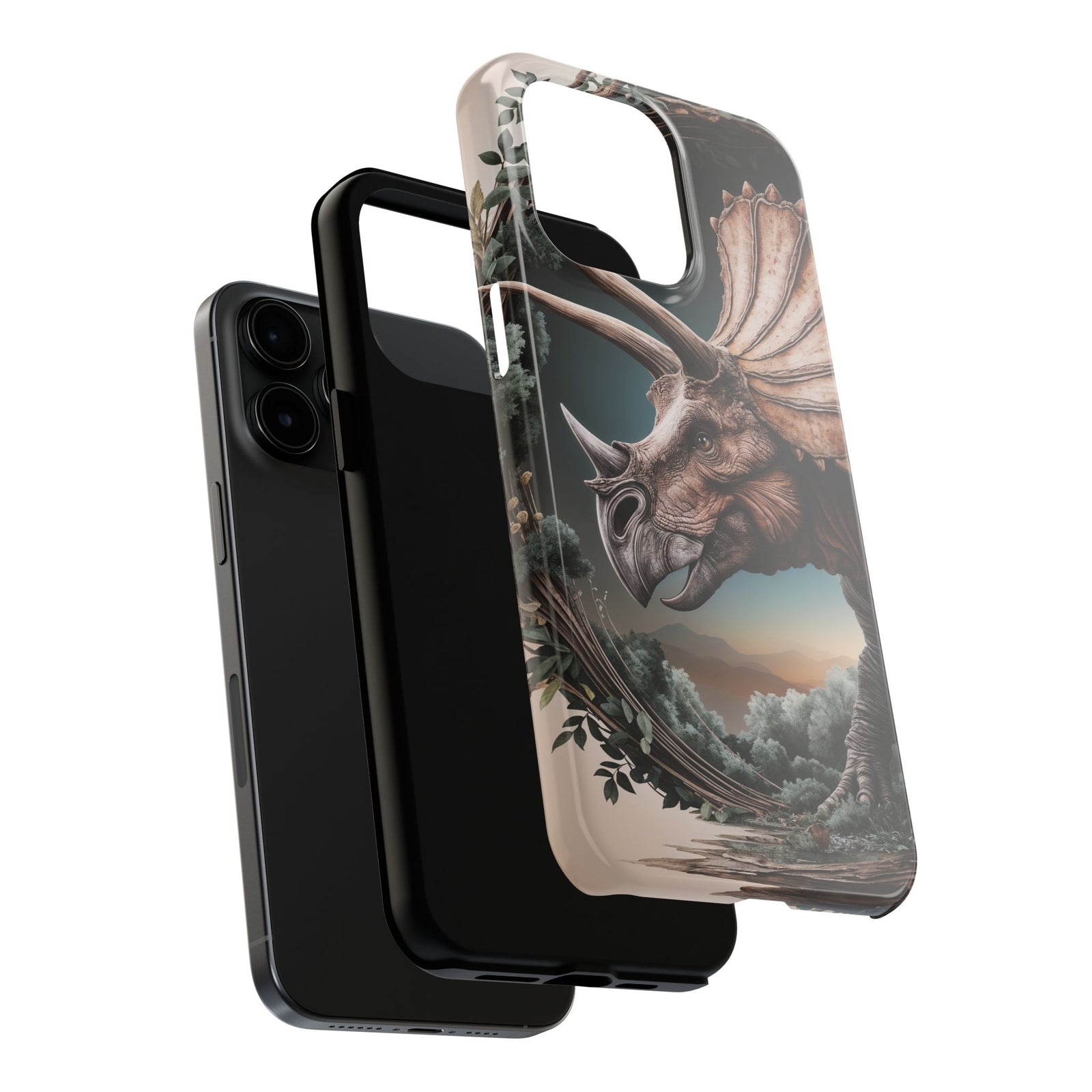 Triceratops Wilderness Adventure - Dinosaur Phone Case
