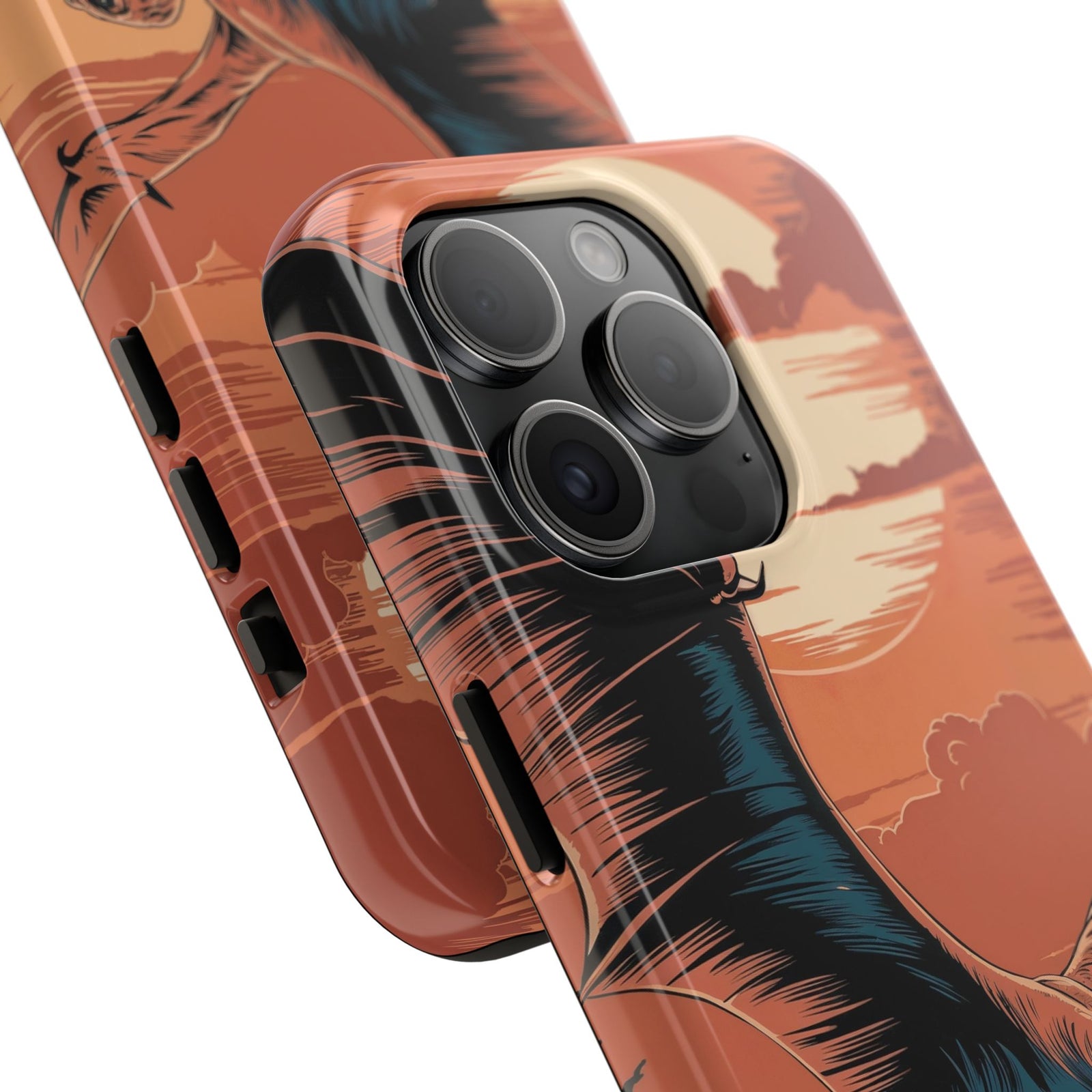 Sunset Pterodactyl Adventure - Dinosaur Phone Case