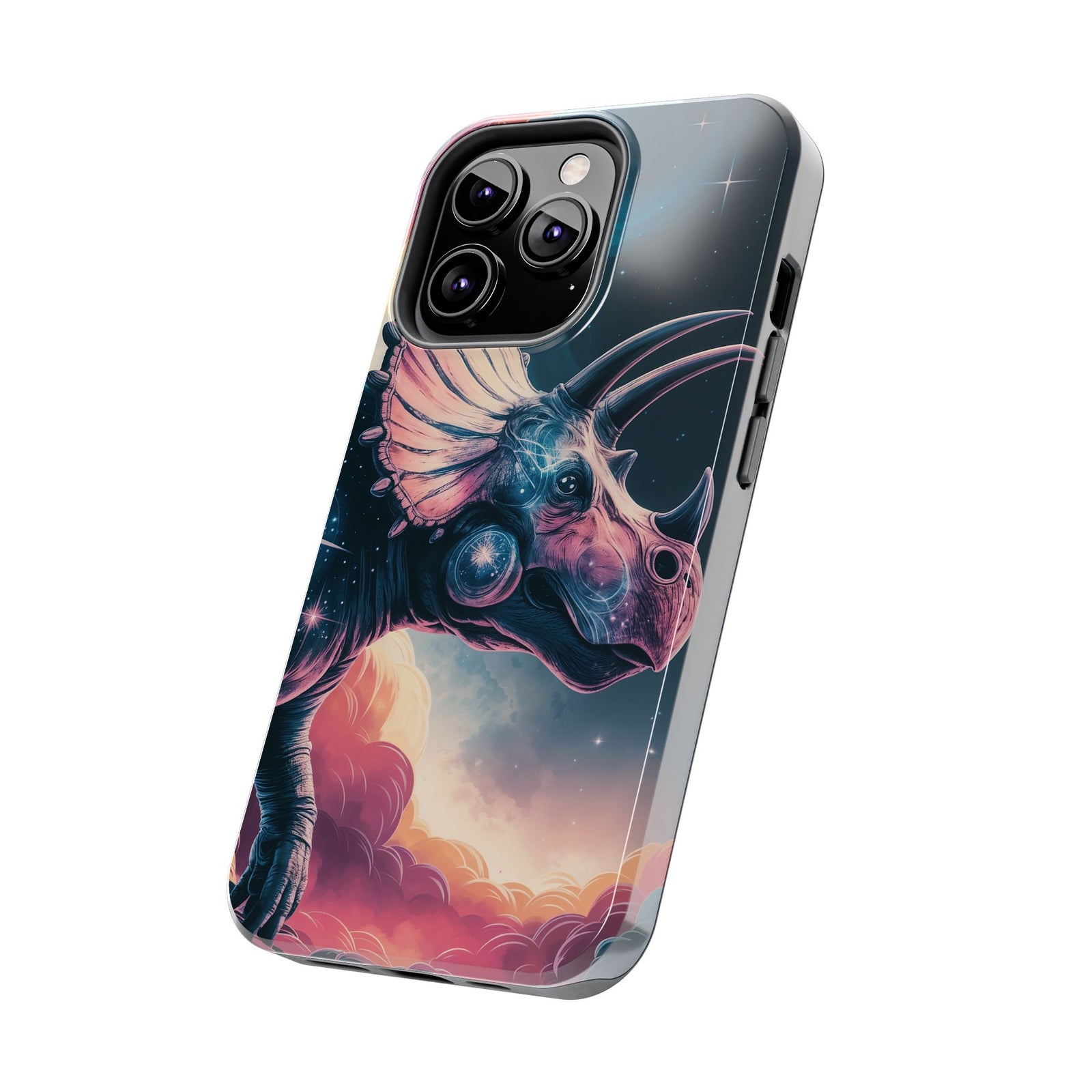Triceratops Cosmic Adventure - Dinosaur Phone Case