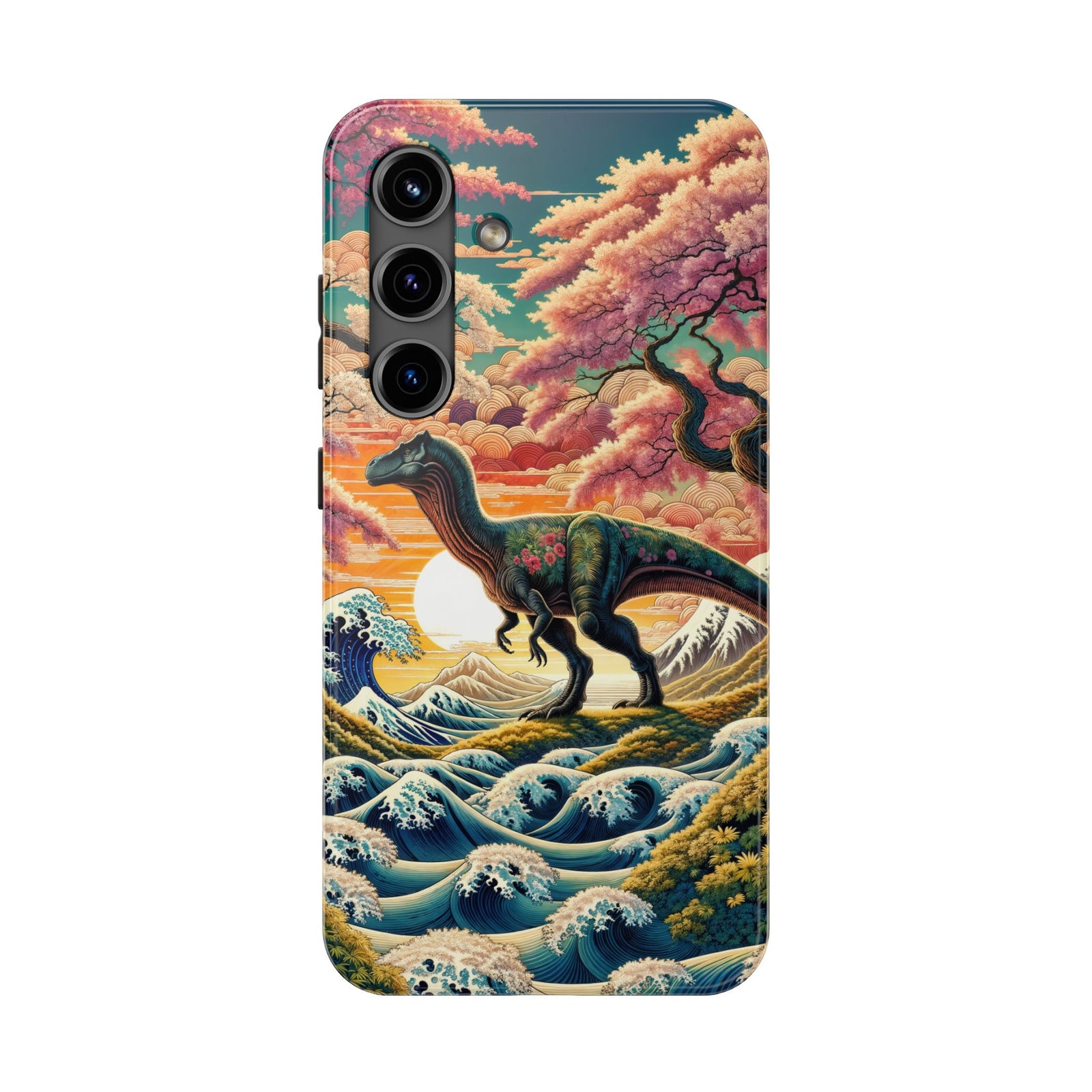 Dino Zen Waves - Dinosaur Phone Case