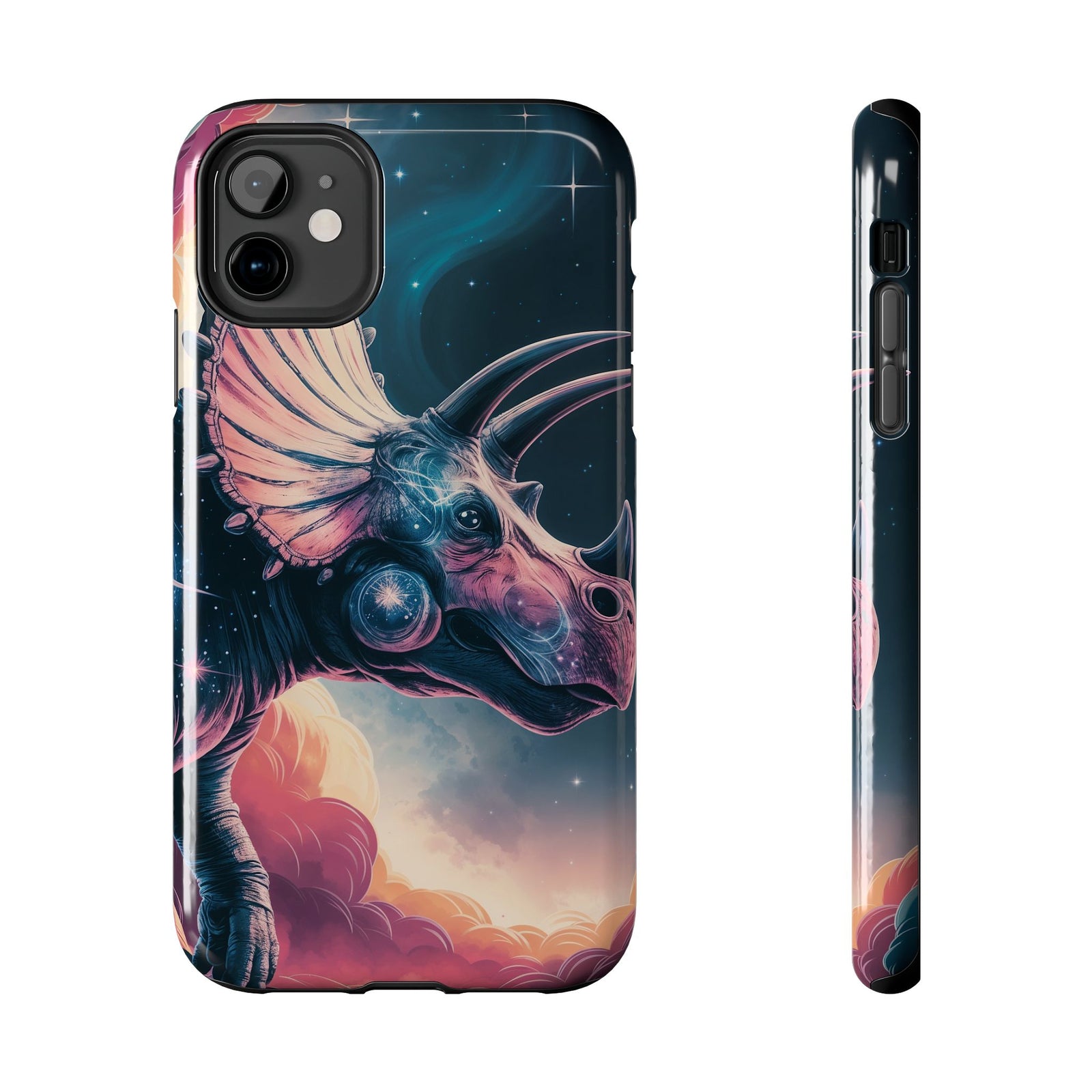 Triceratops Cosmic Adventure - Dinosaur Phone Case