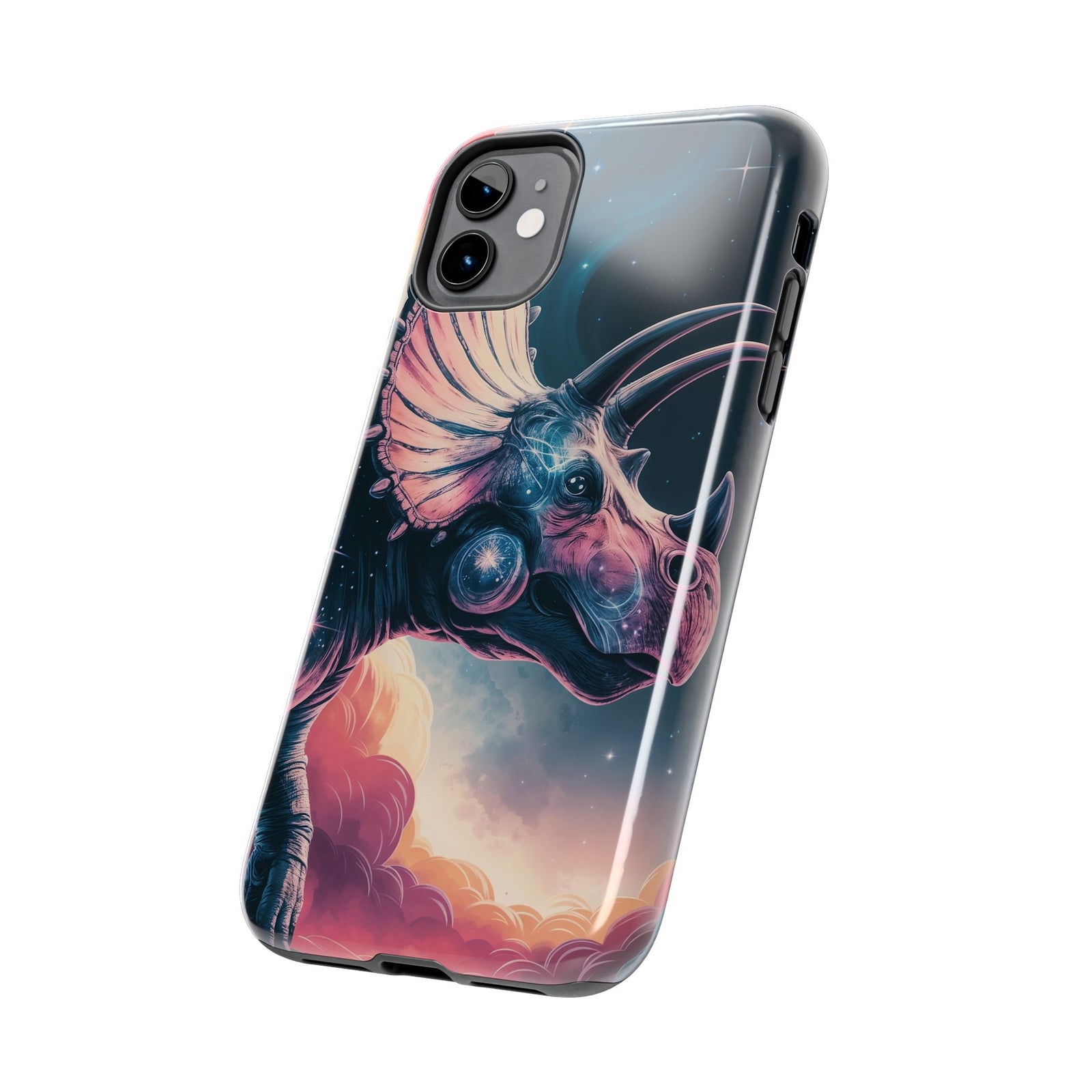 Triceratops Cosmic Adventure - Dinosaur Phone Case