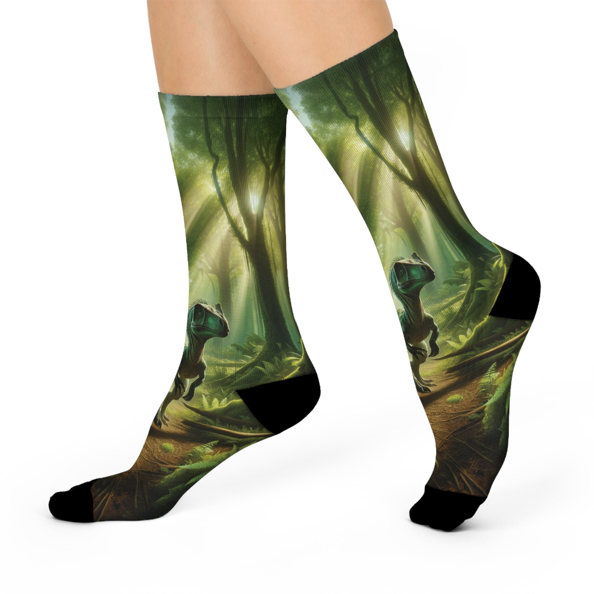 Forest Raptor - Dinosaur Socks